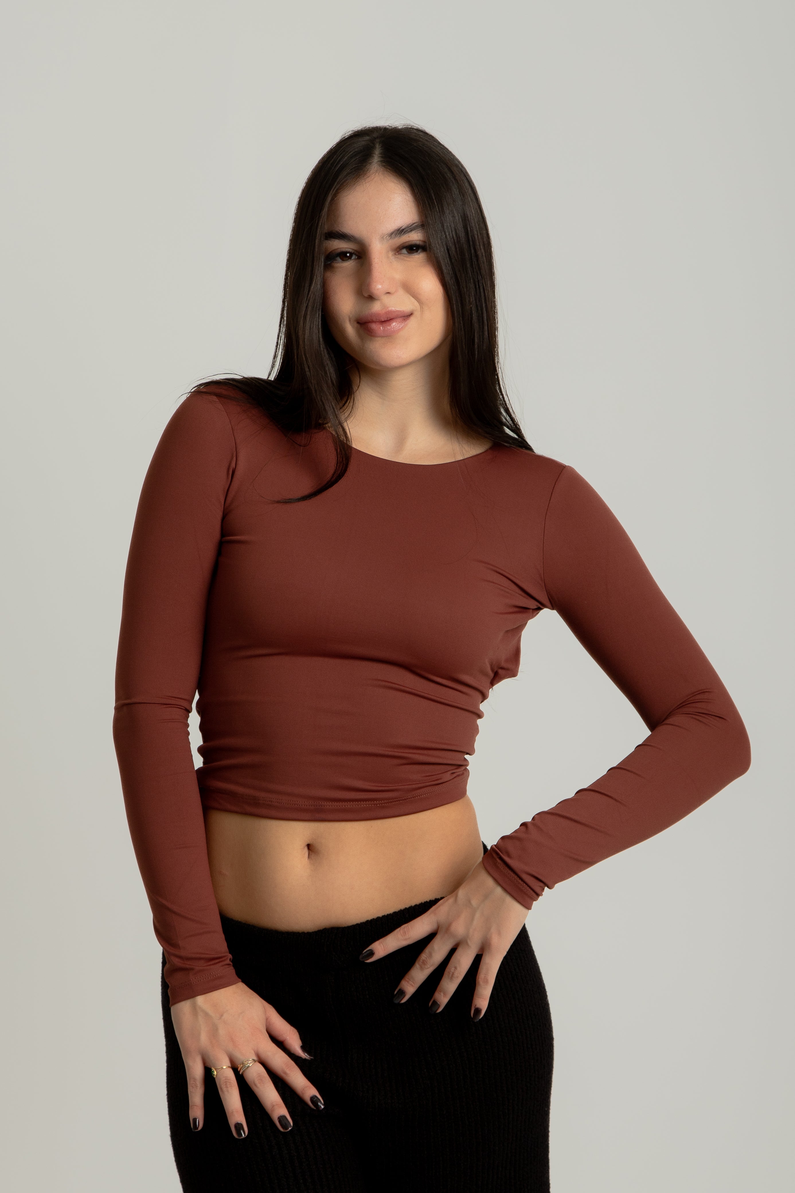 Top longo costas nuas Kiara
