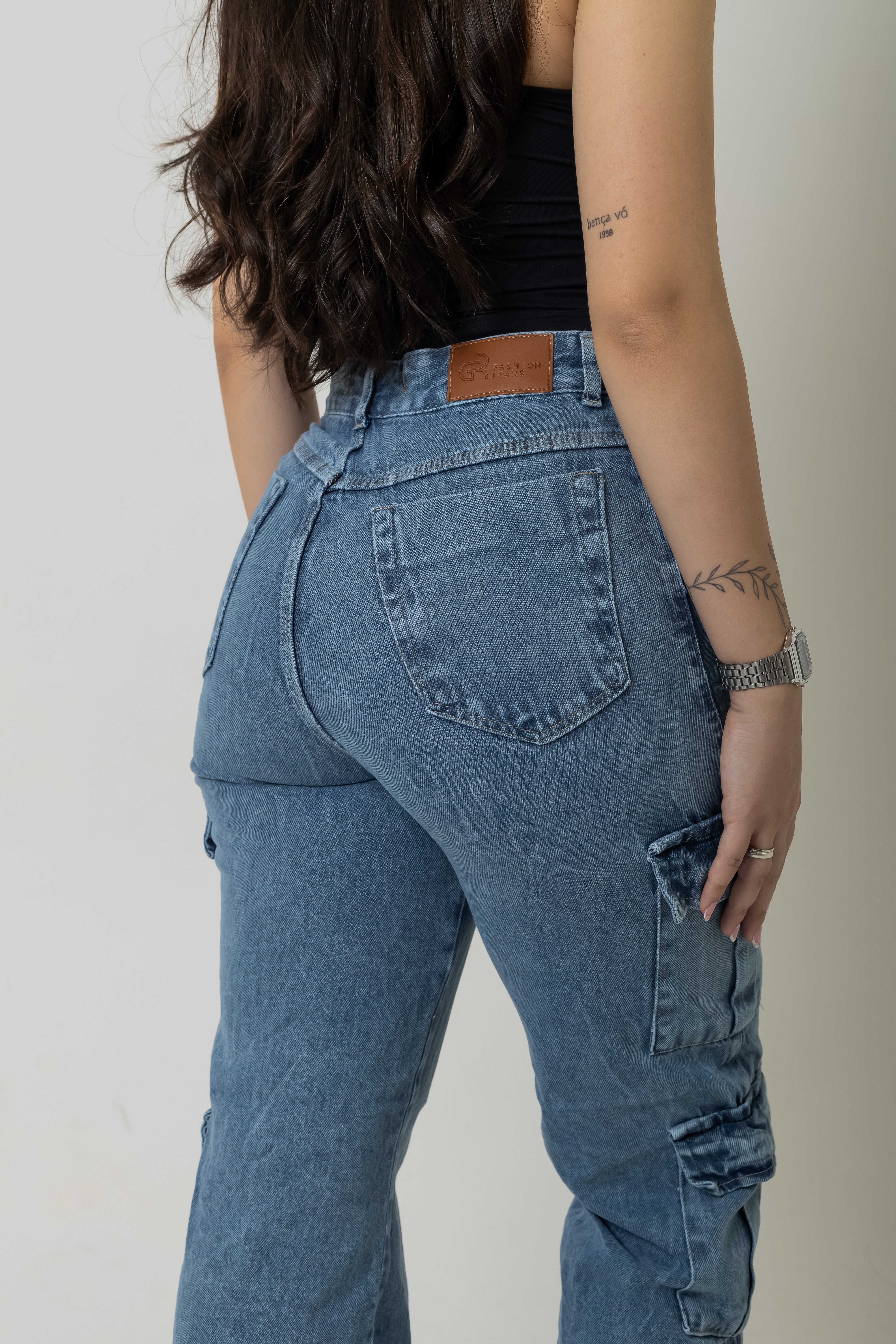 Calça cargo bolsos Honey