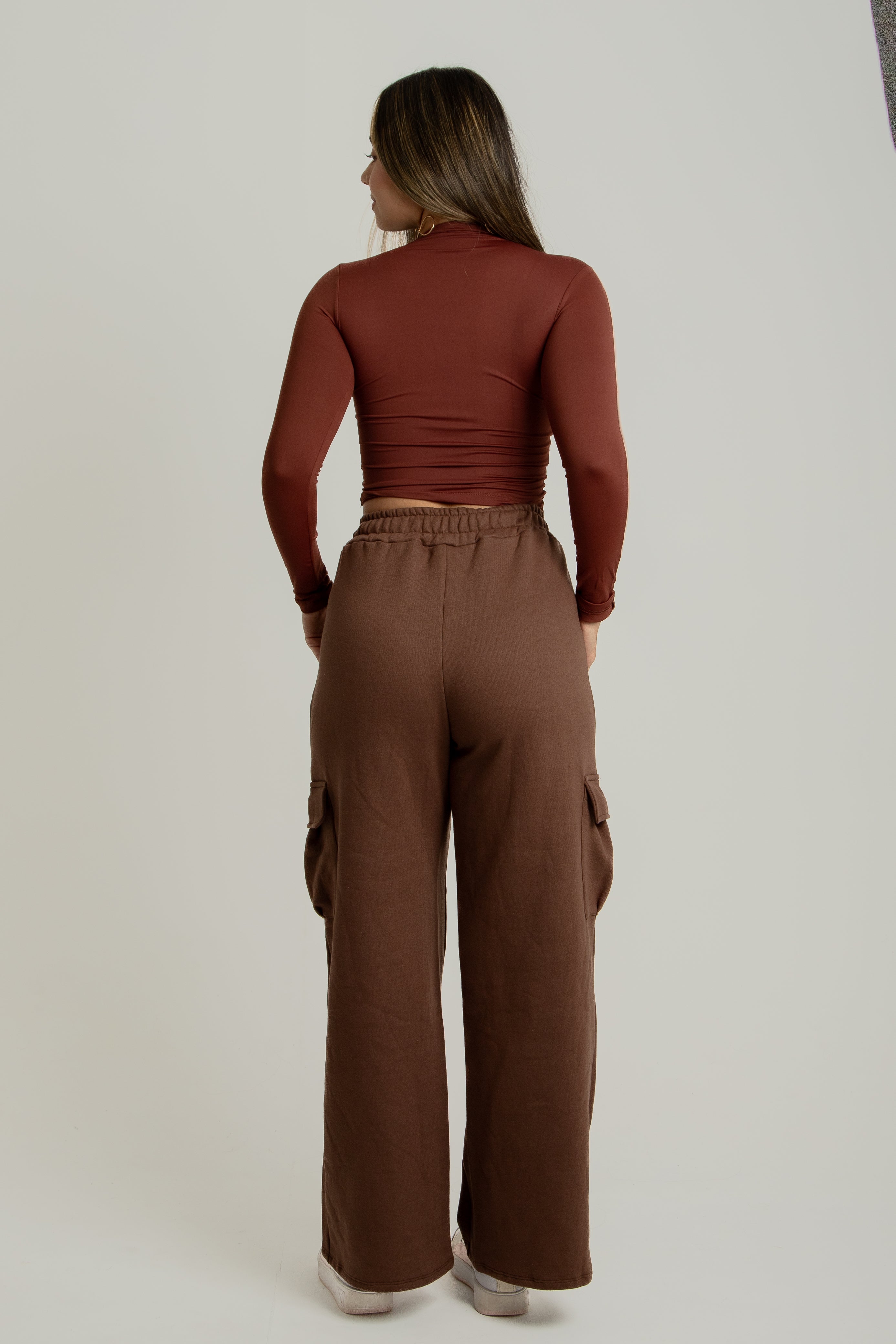 Calça wide moletom Manu