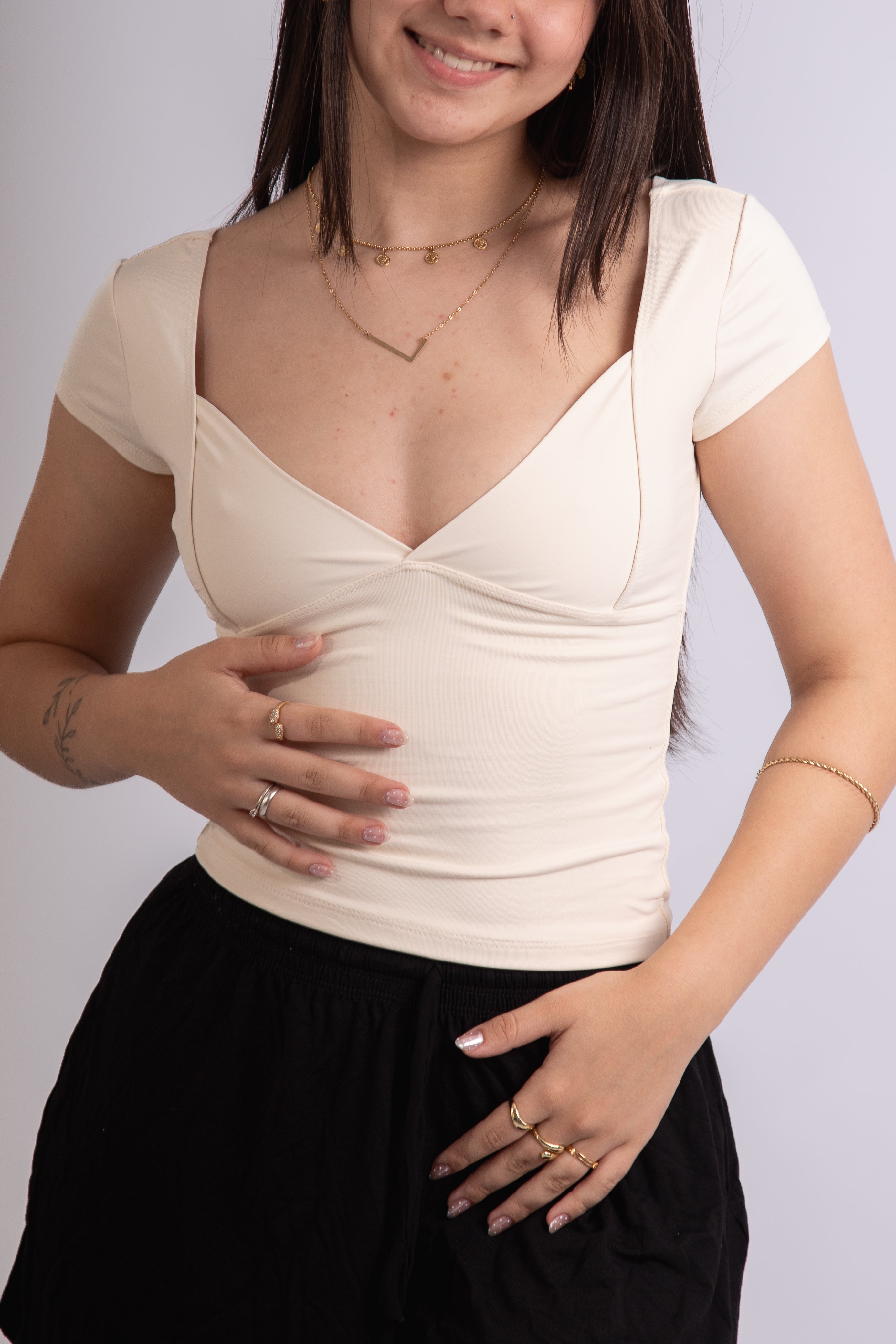 Top manguinha Lavínia