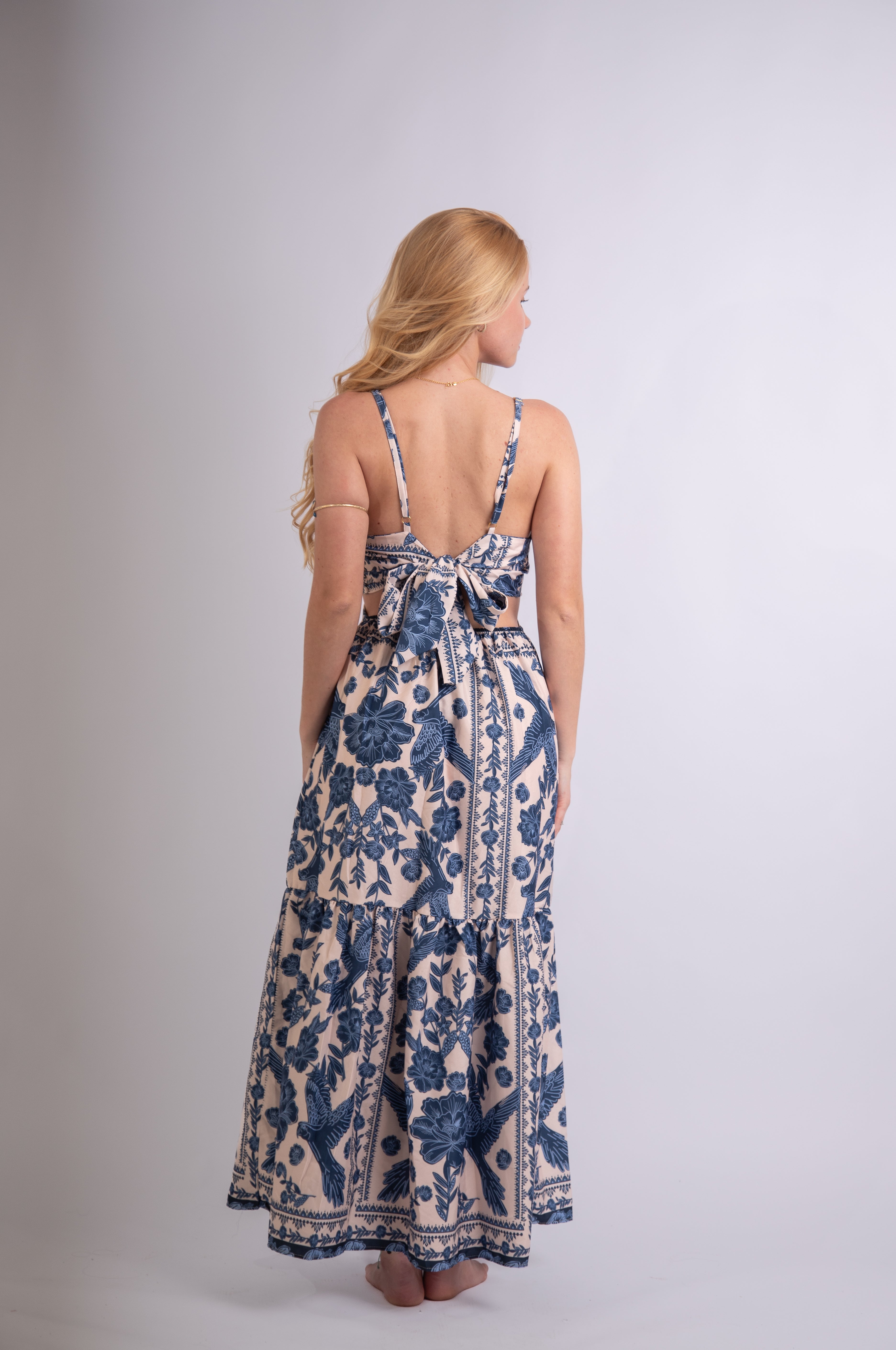 Vestido longo Azuline