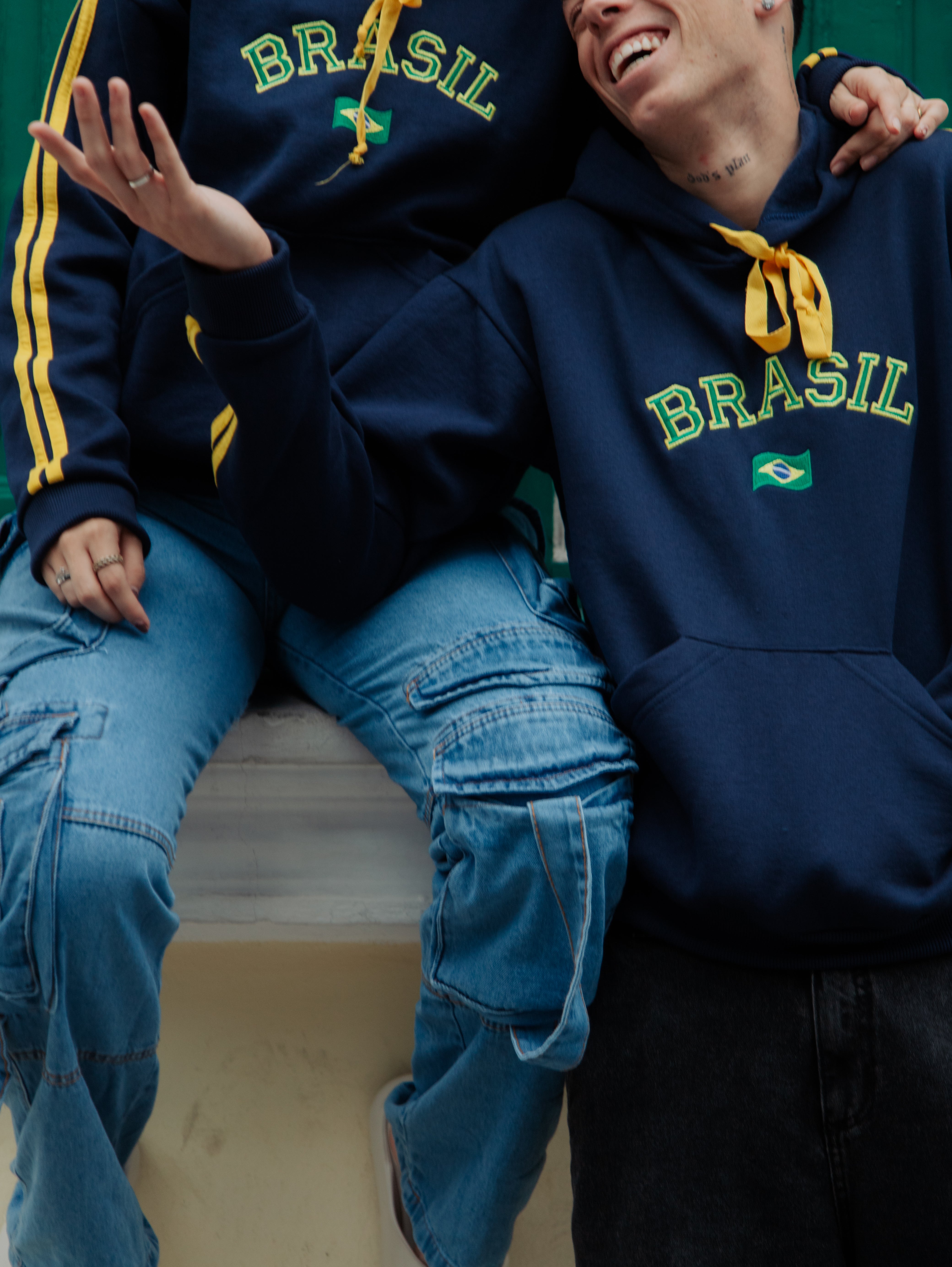 Moletom canguru unissex casal retrô Brasil