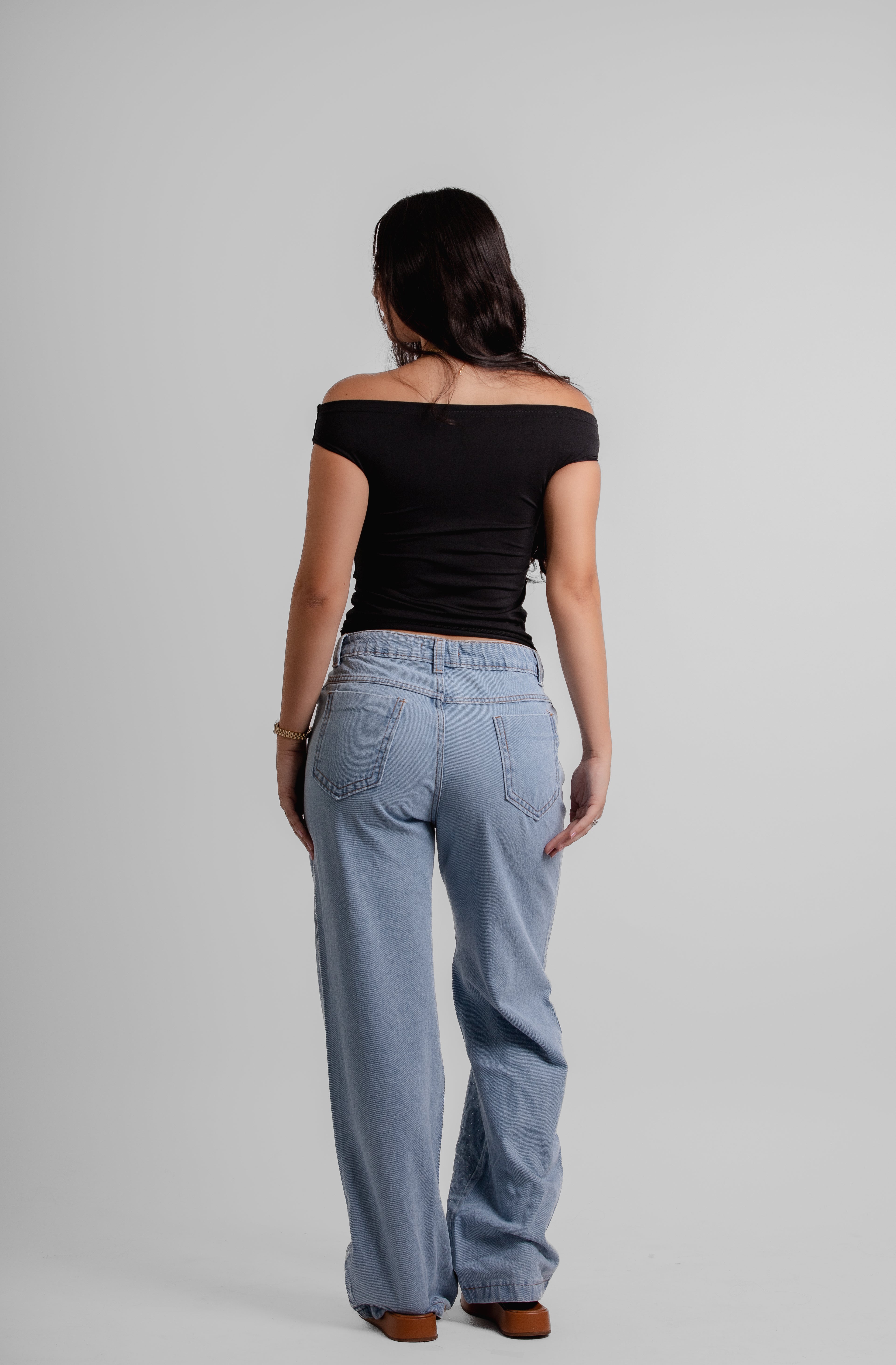 Calça reta brilho Bali