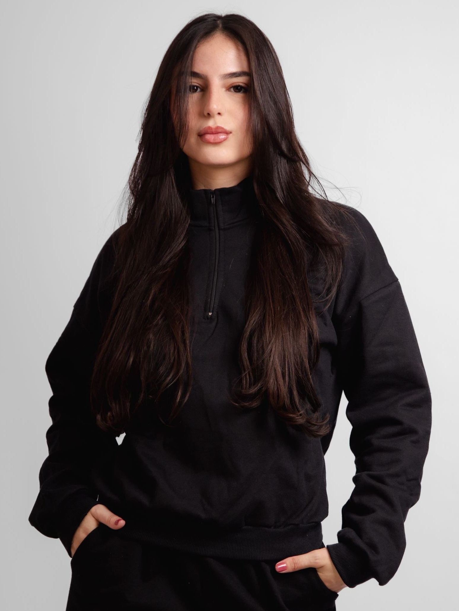 Blusão moletom half zip Brooklyn