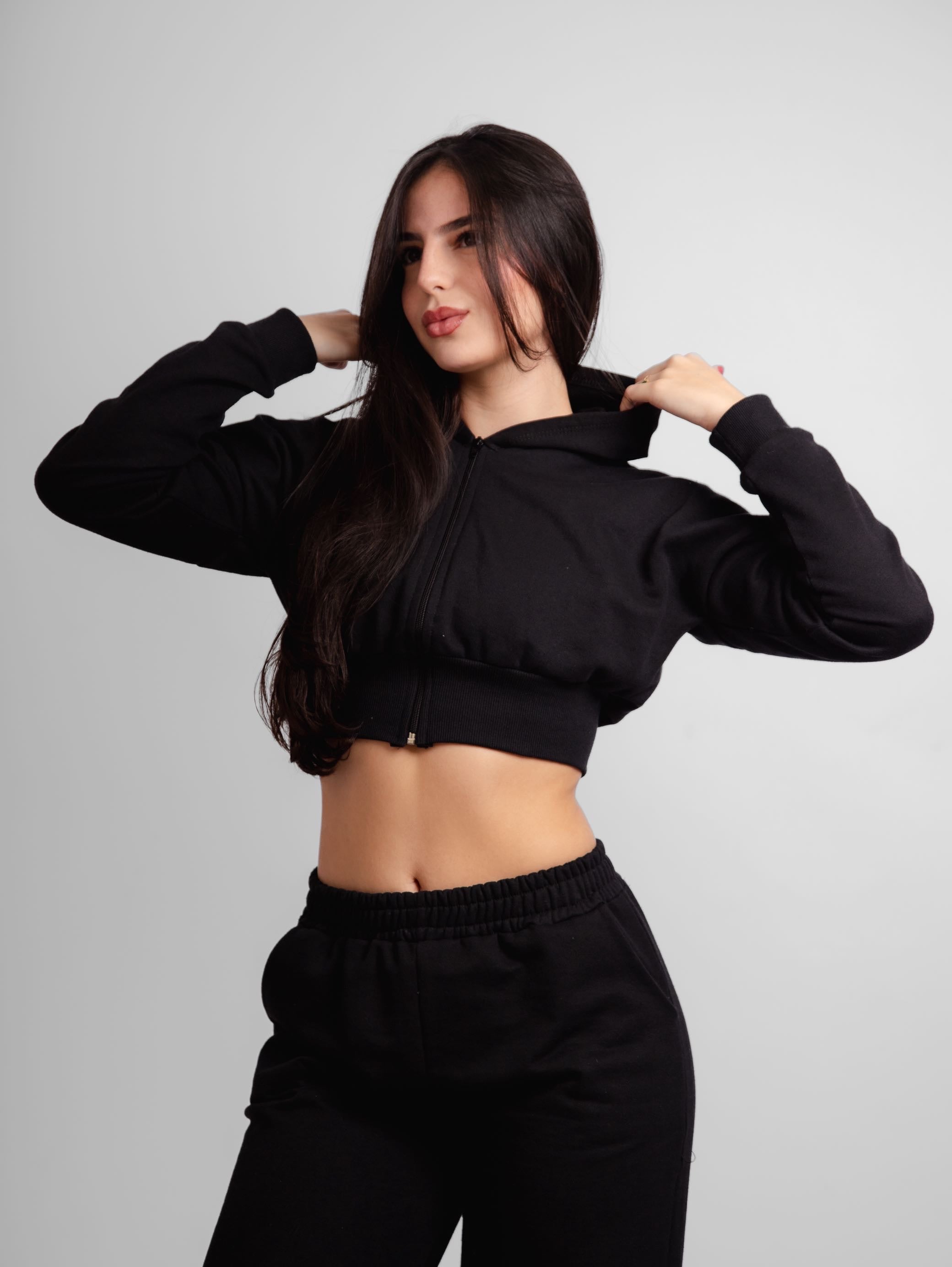 Jaqueta cropped moletom brooklyn