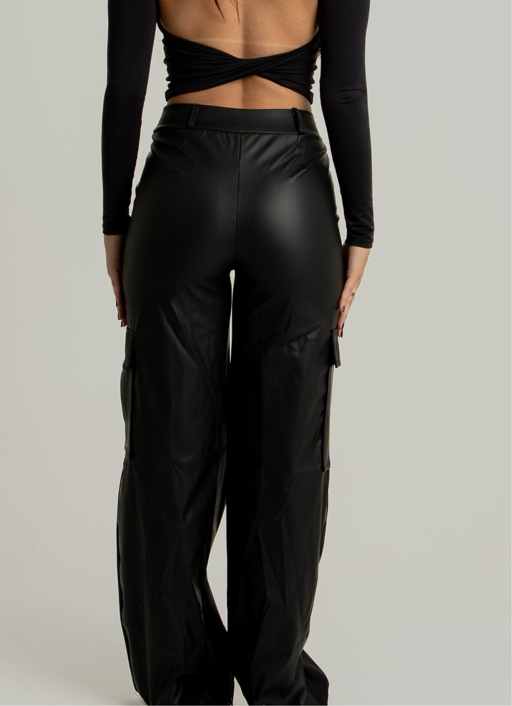 Calça Wide courino Paris