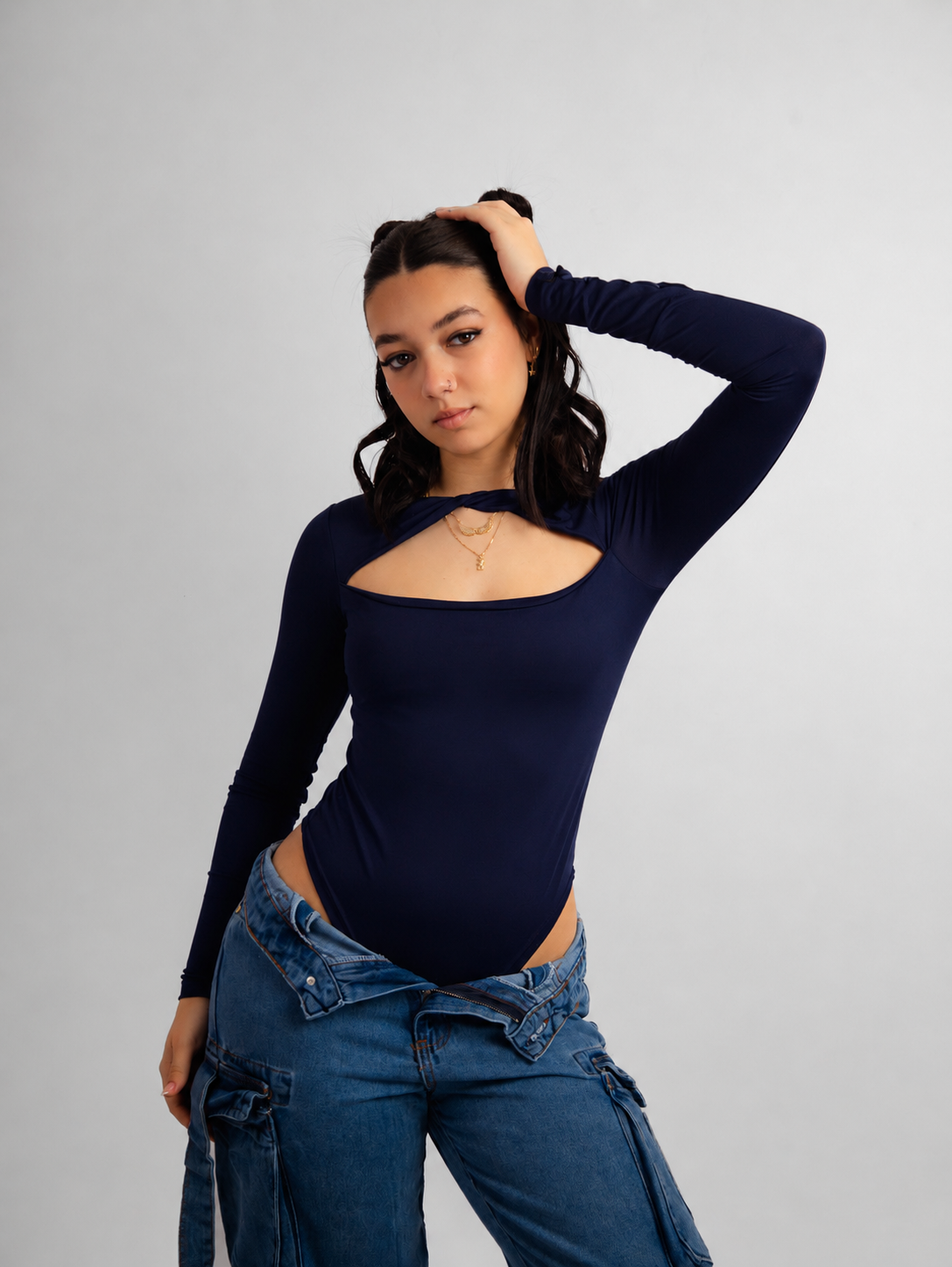 Body manga longa Jade