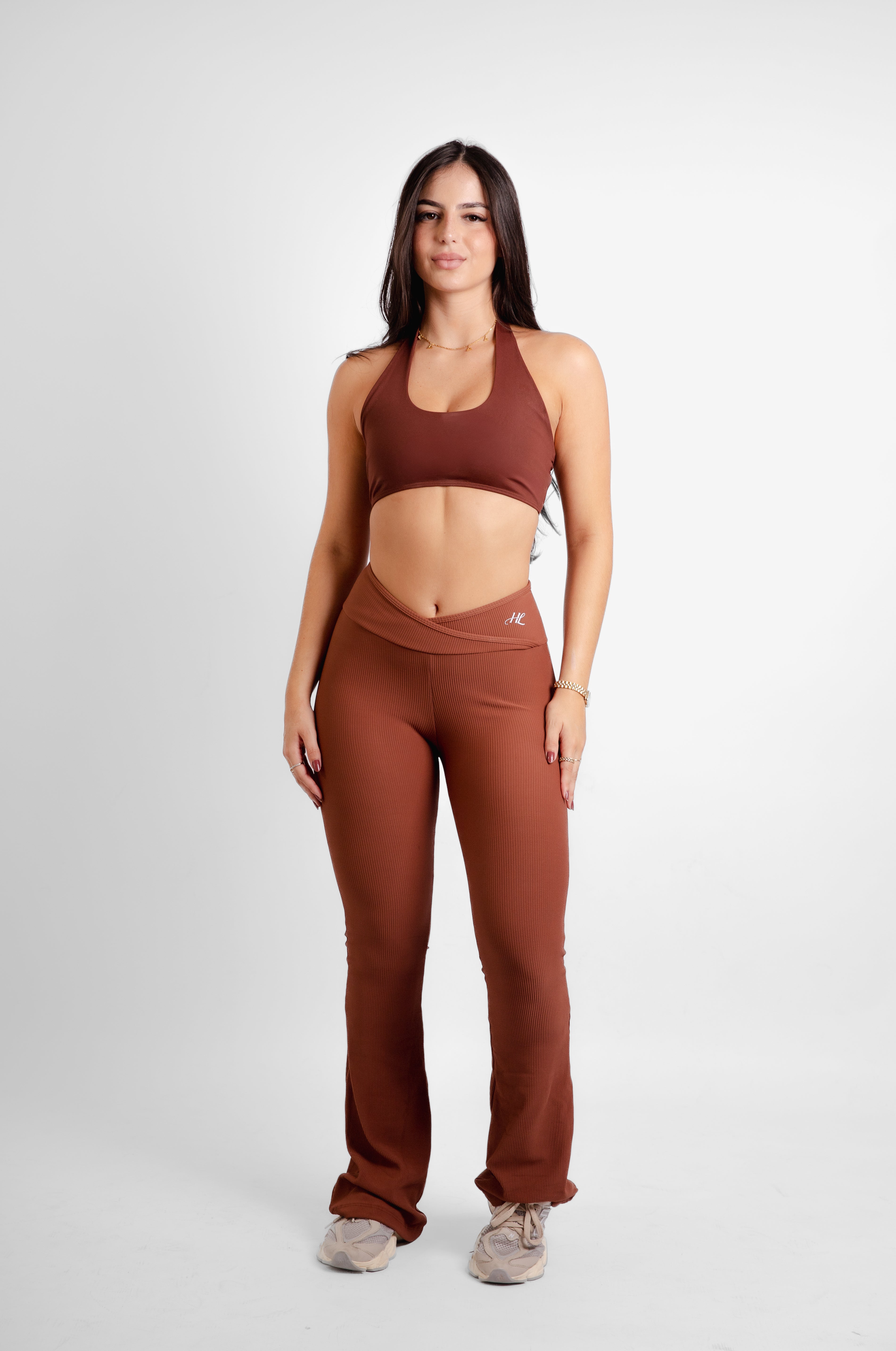 Calça flare canelada essential- sport