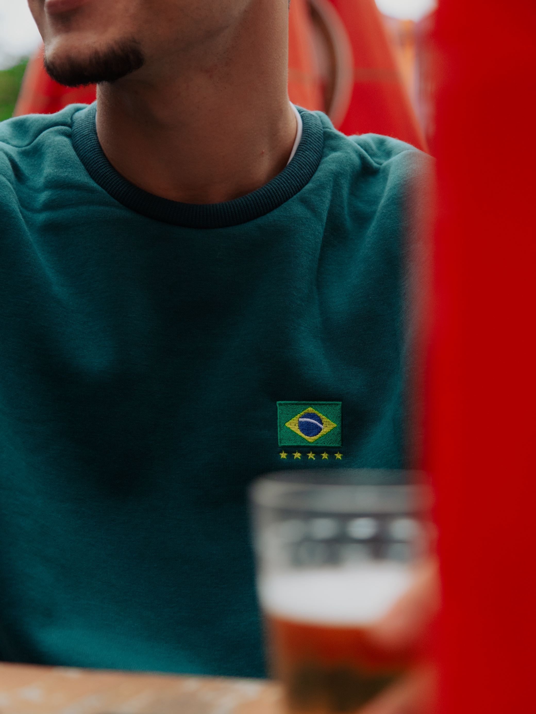 Moletom careca unissex Bandeira Brasil