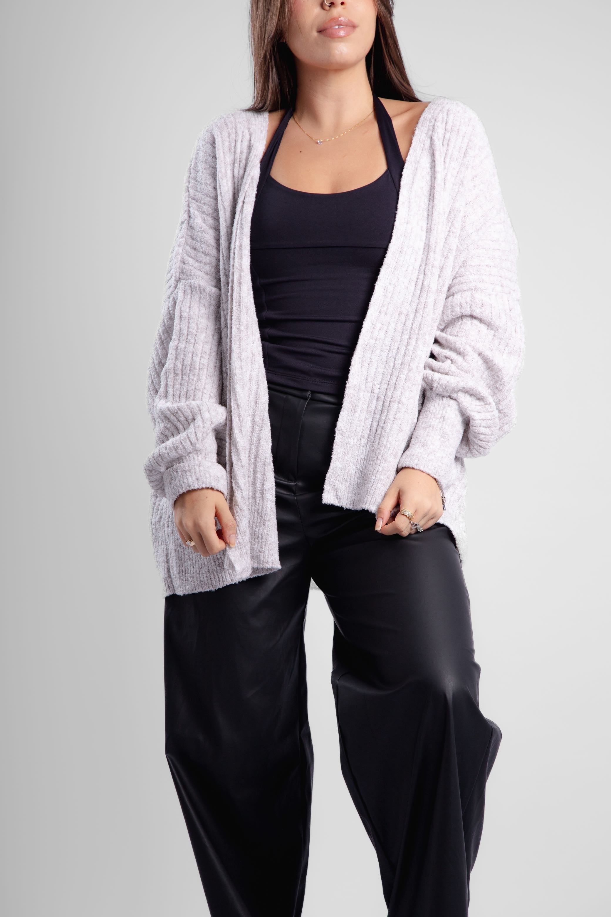 Cardigan fluido longo tricô Santiago
