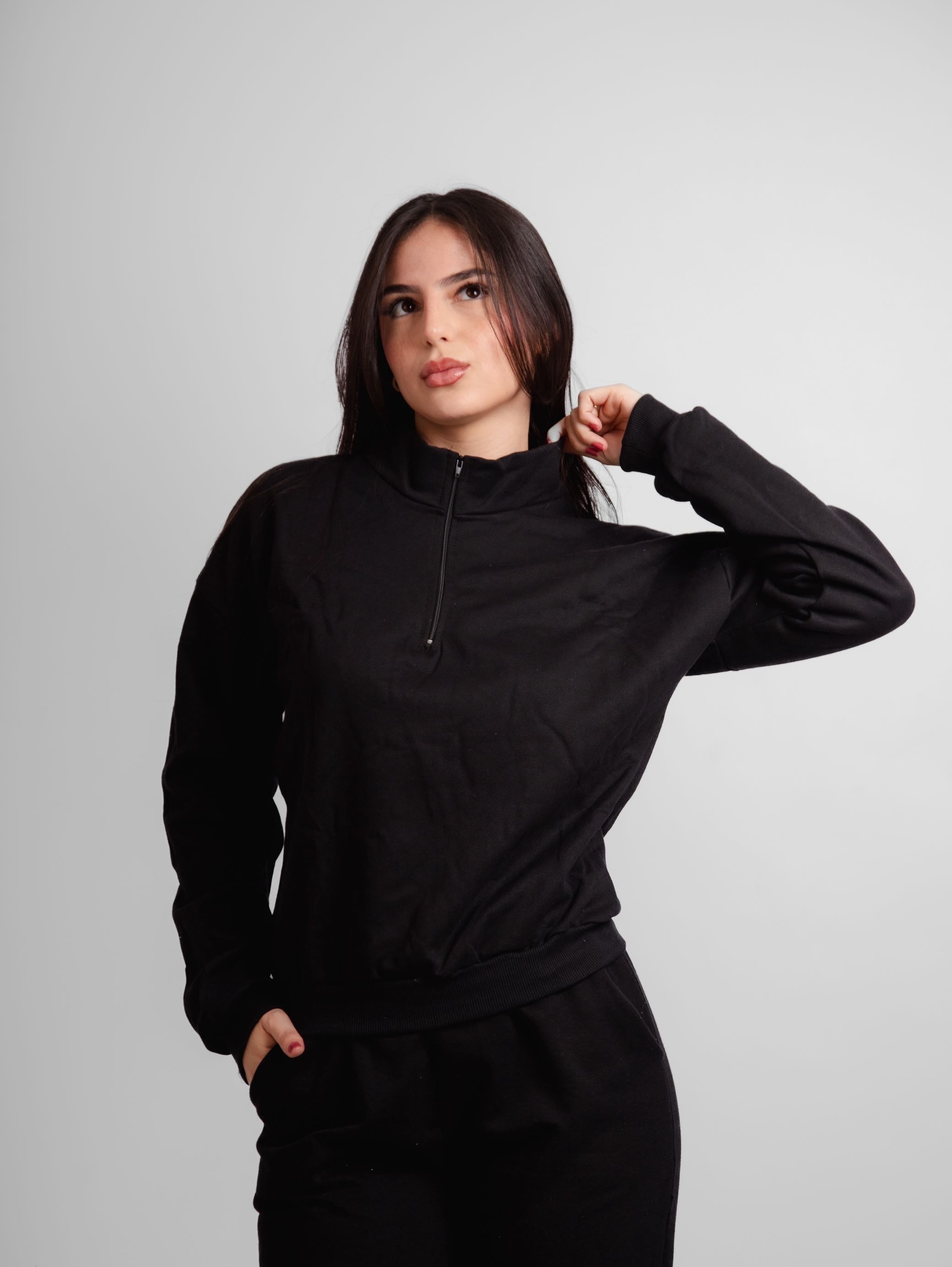 Blusão moletom half zip Brooklyn