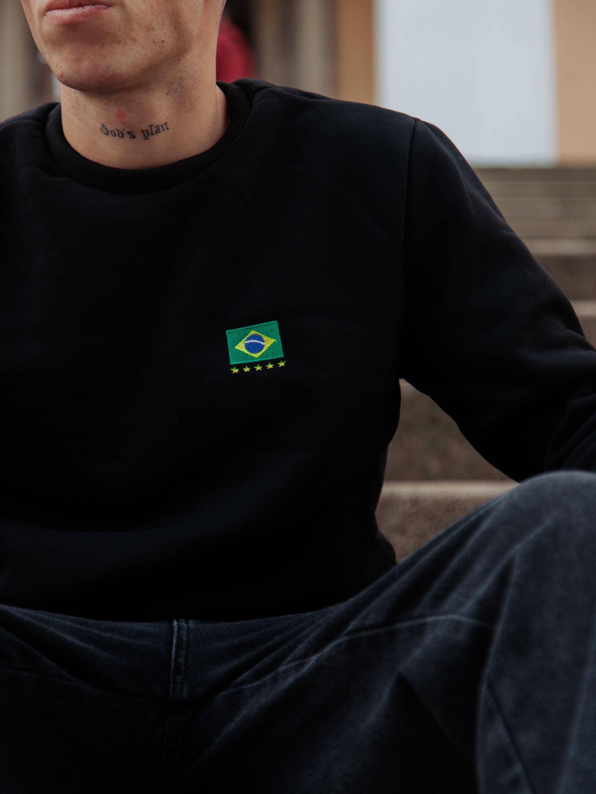 Moletom careca unissex bandeira duo casal