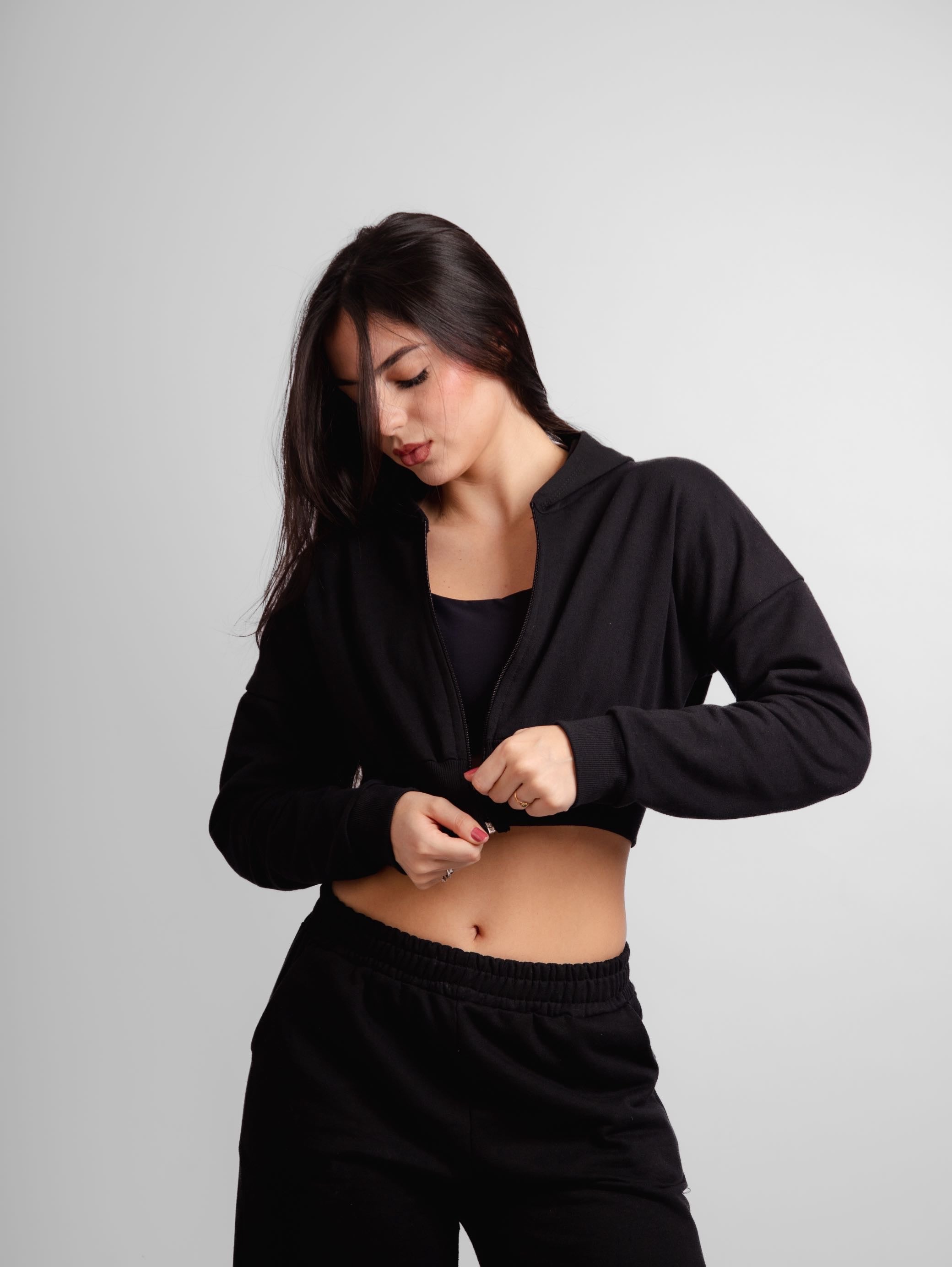 Jaqueta cropped moletom brooklyn
