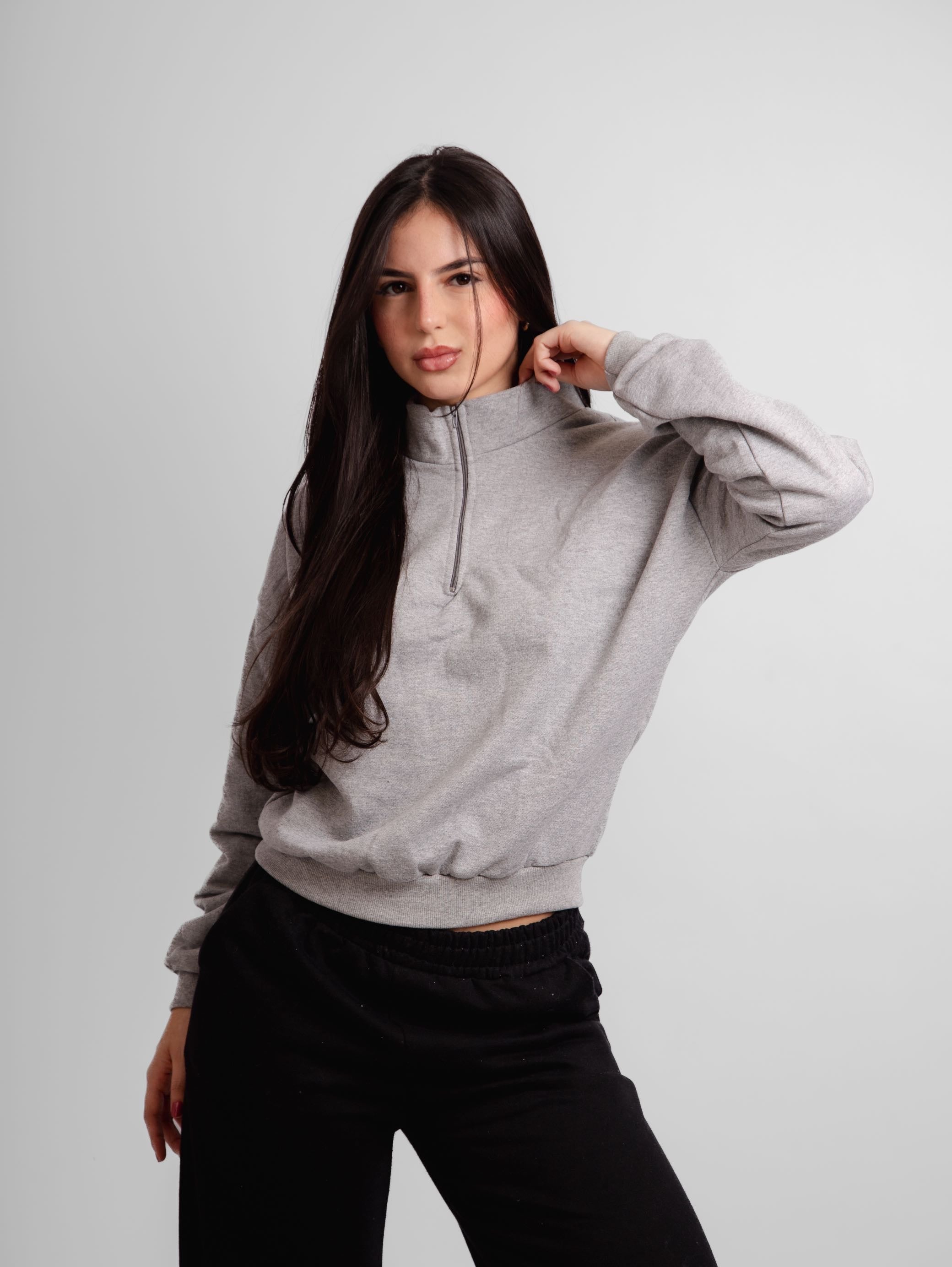 Blusão moletom half zip Brooklyn