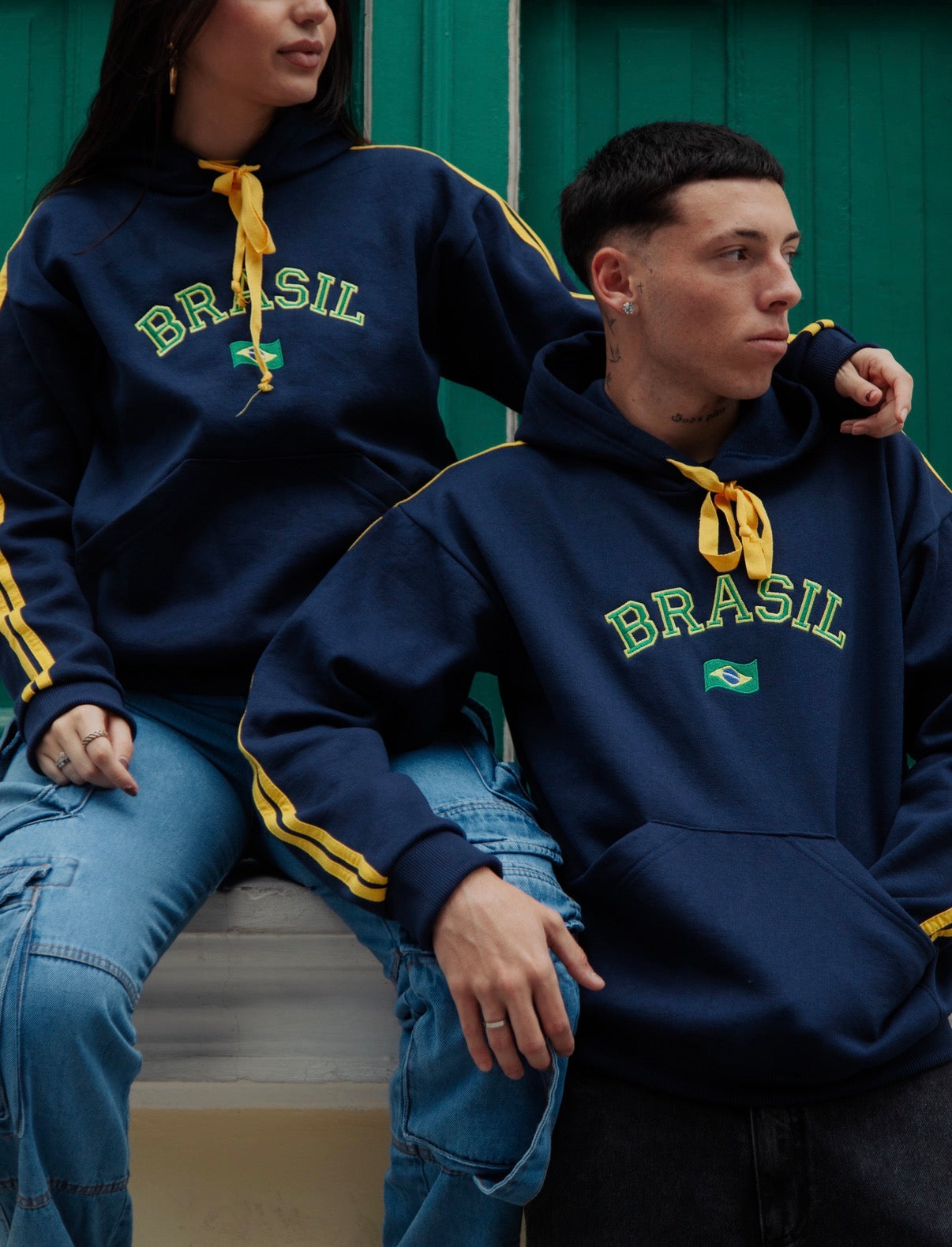 Moletom canguru unissex casal retrô Brasil