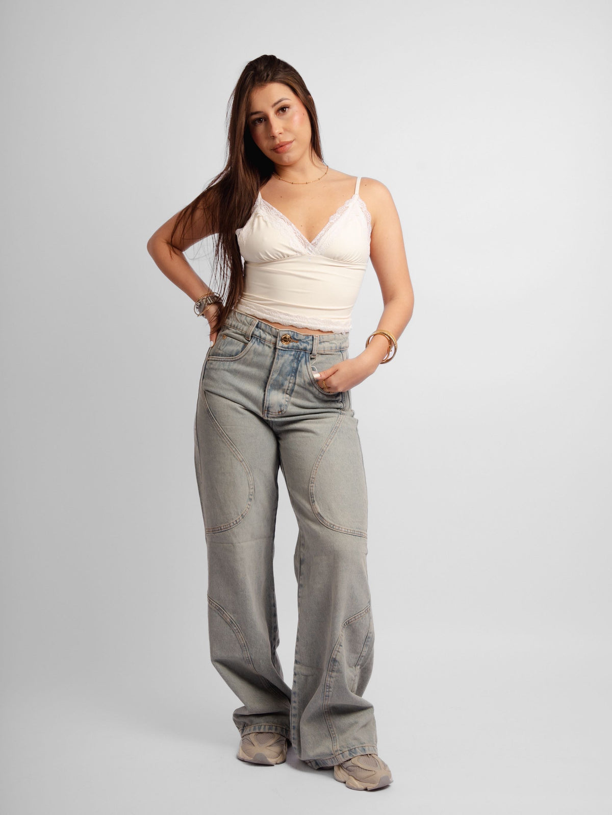 Calça jeans reta Ceci