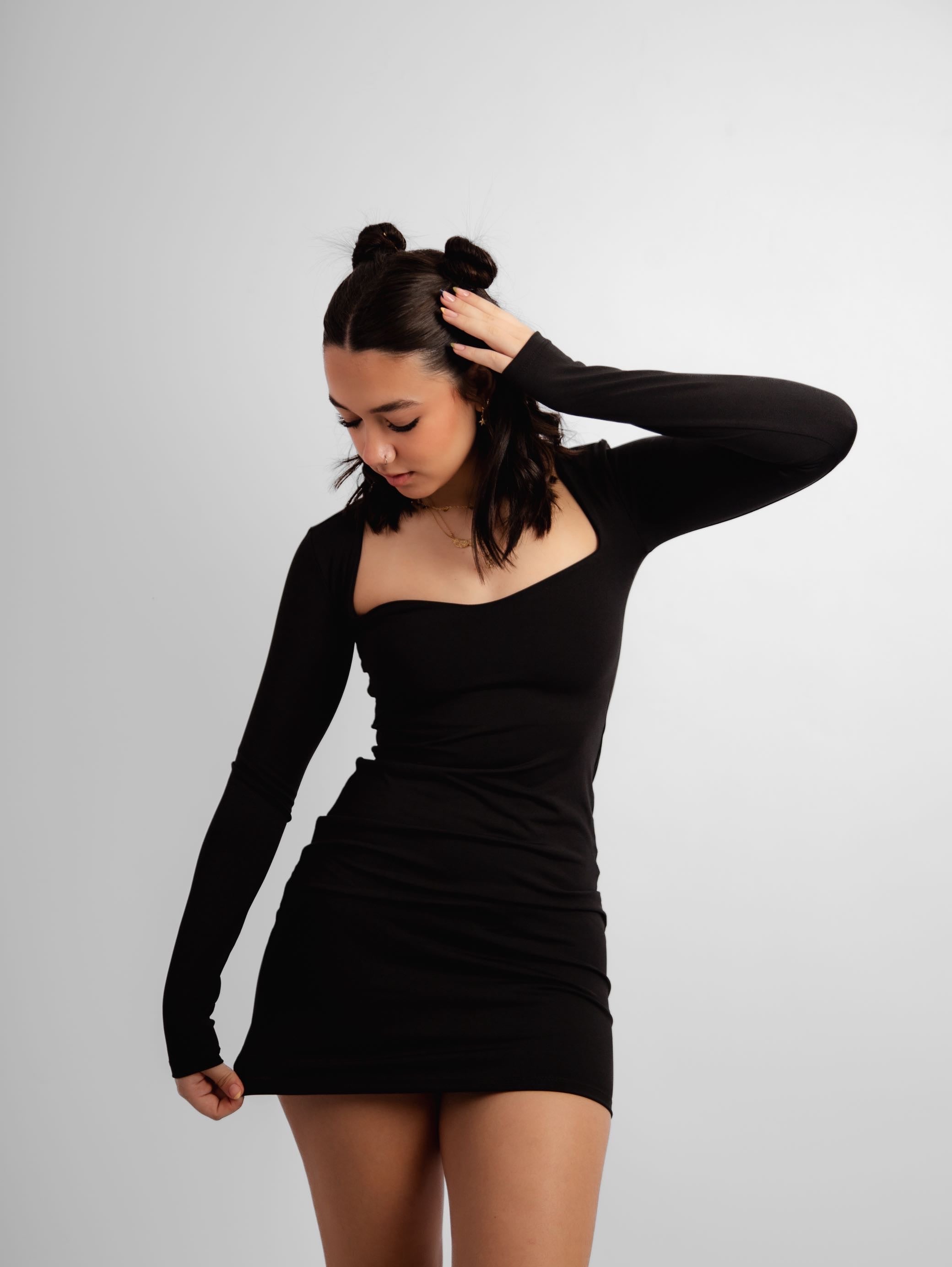 Vestido curto decote coração Mel