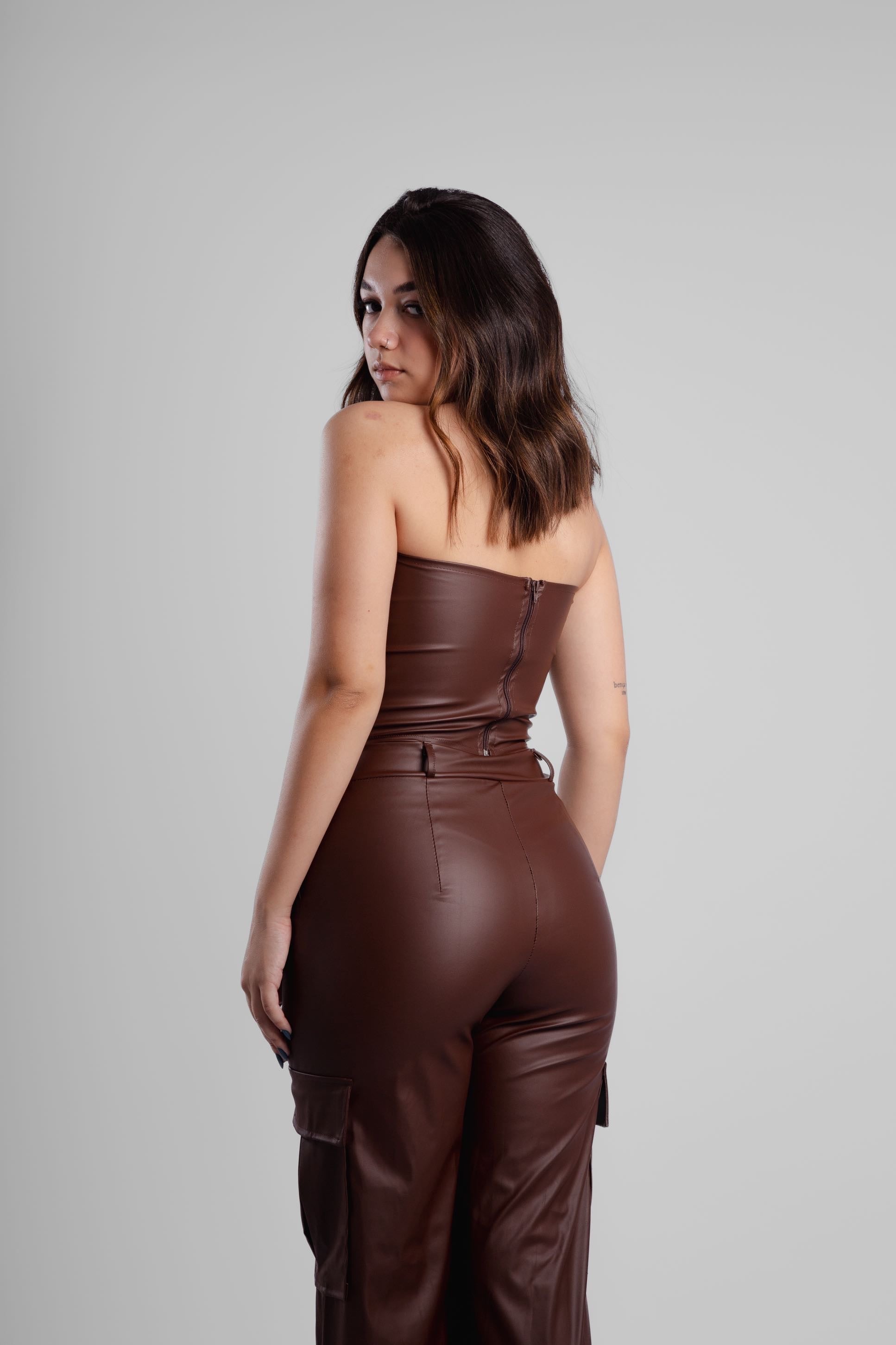 Calça Wide courino Paris