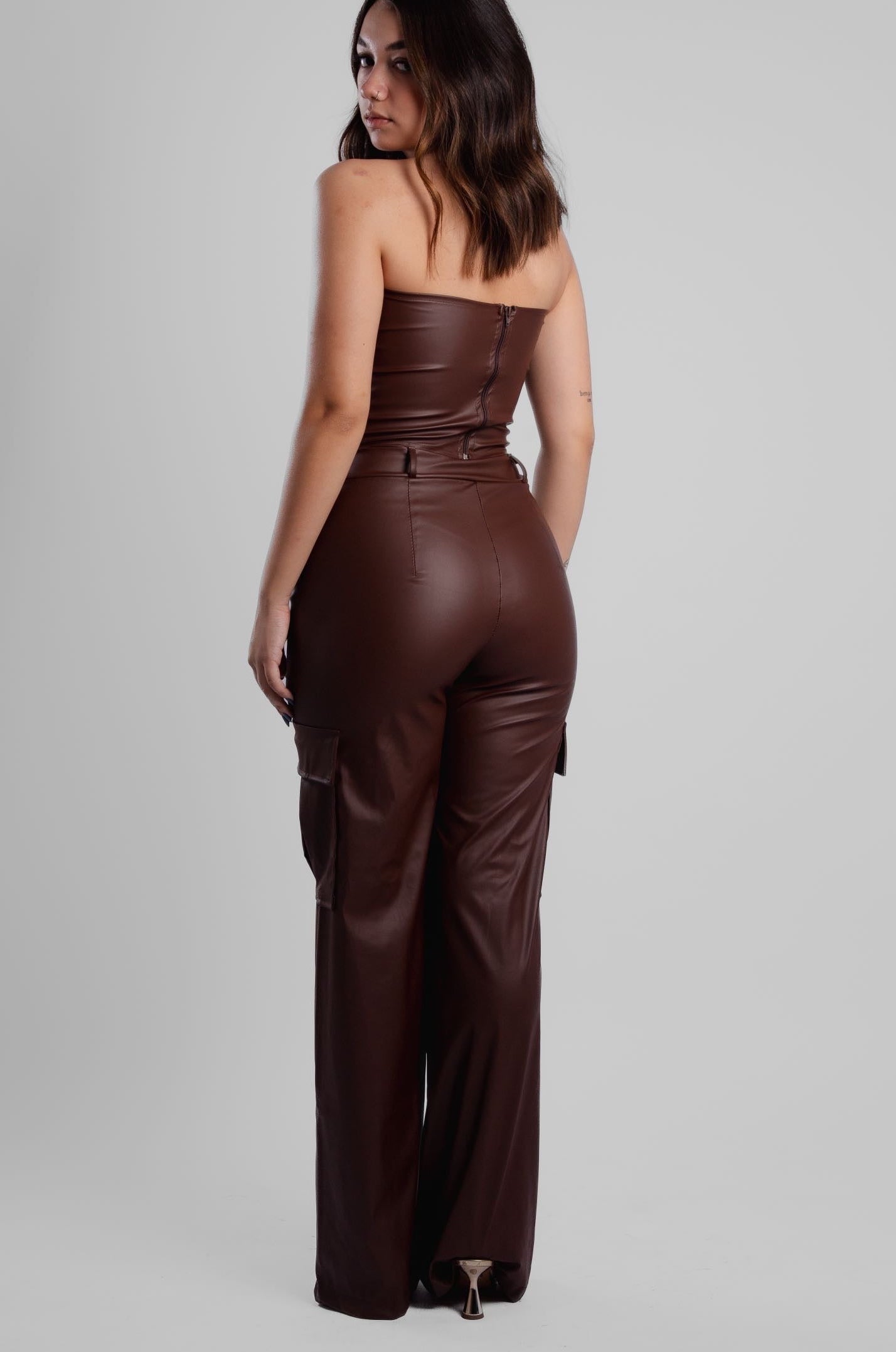Calça Wide courino Paris