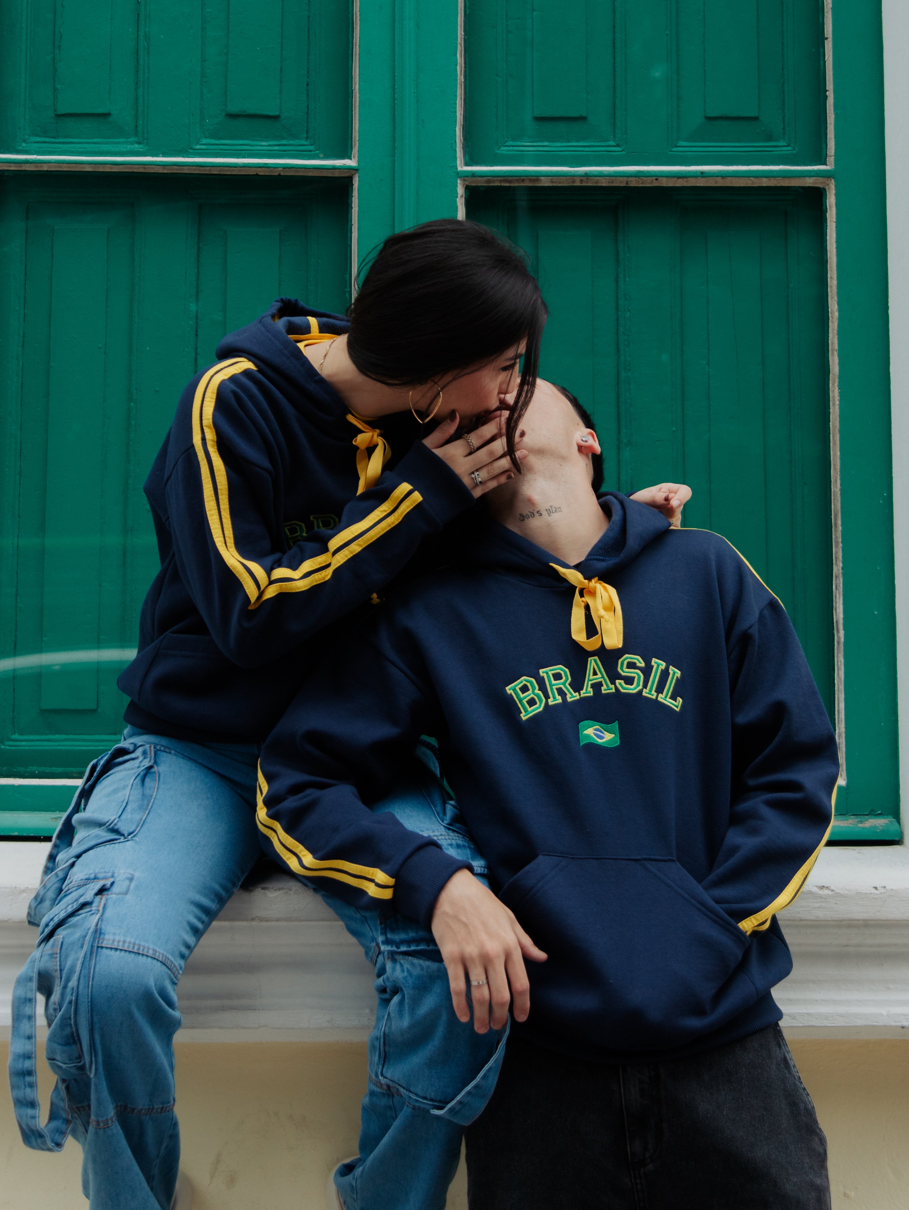 Moletom unissex canguru retrô Brasil