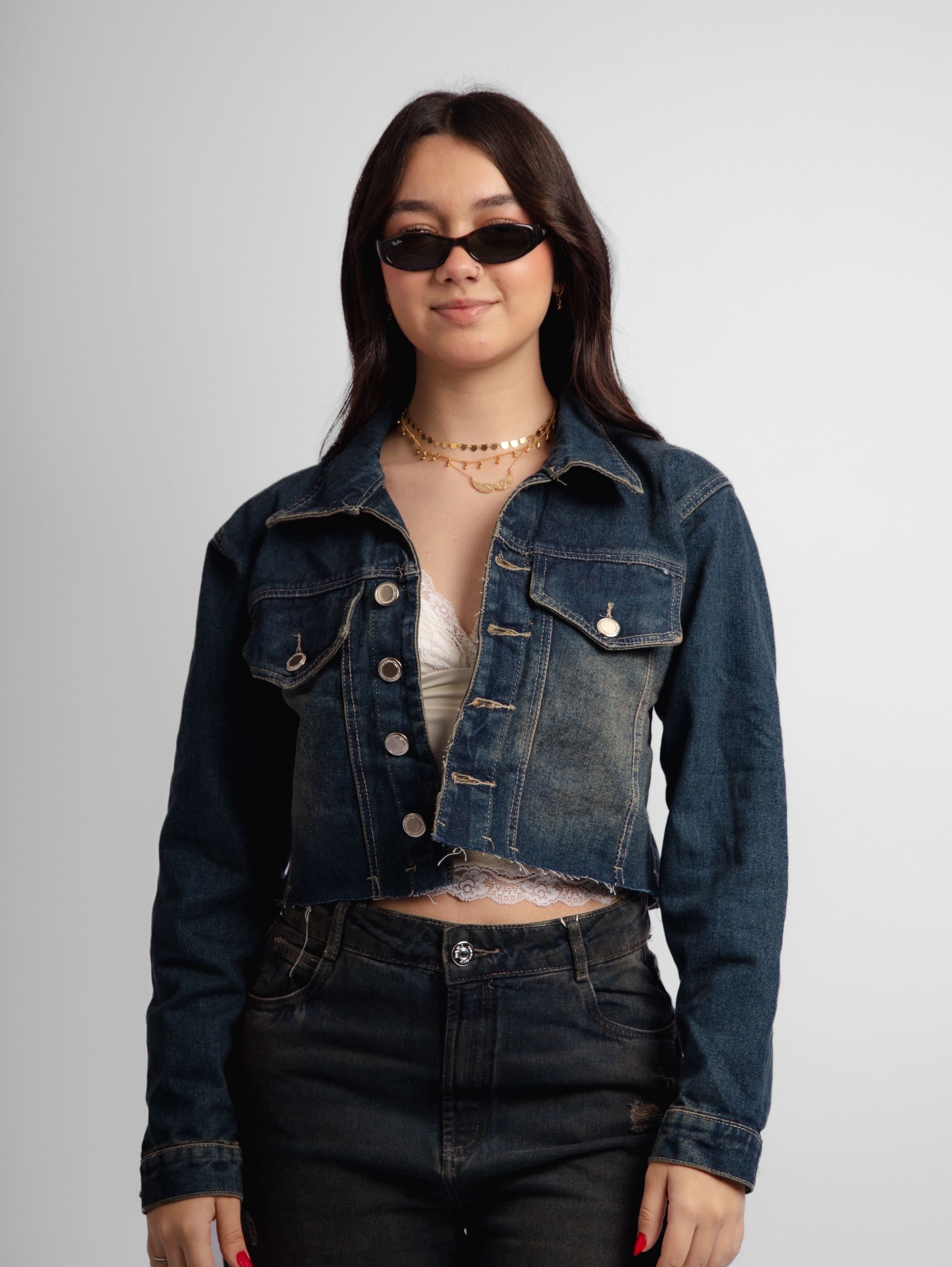 Jaqueta jeans cropped daze