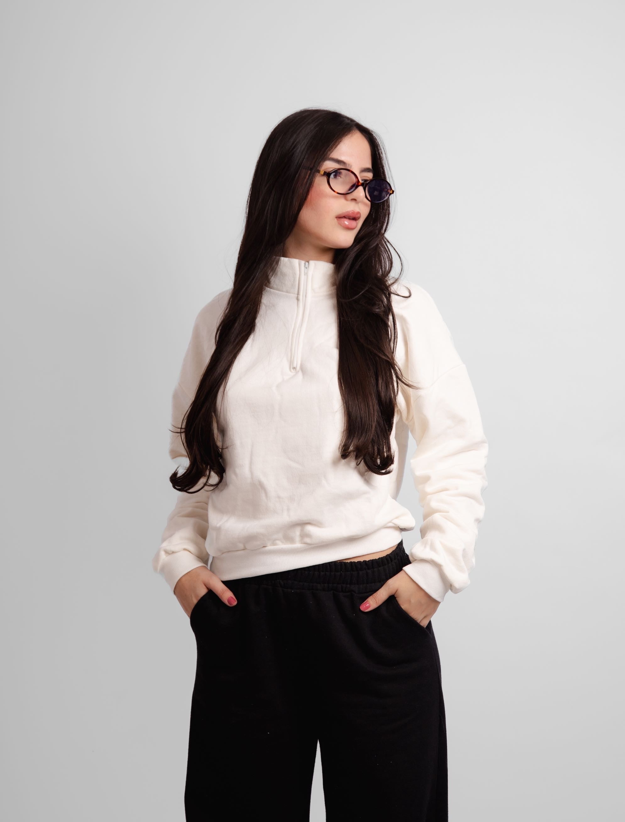 Blusão moletom half zip Brooklyn
