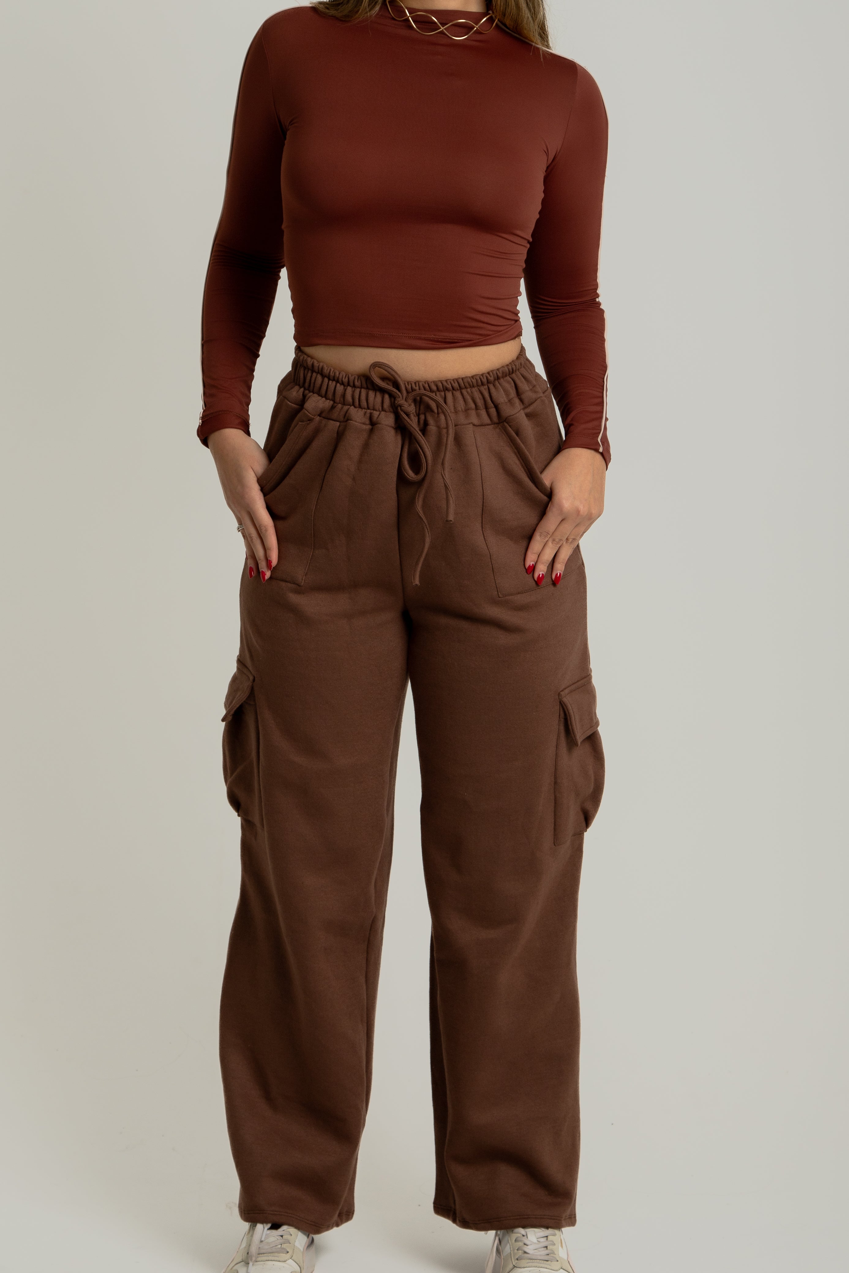 Calça wide moletom Manu