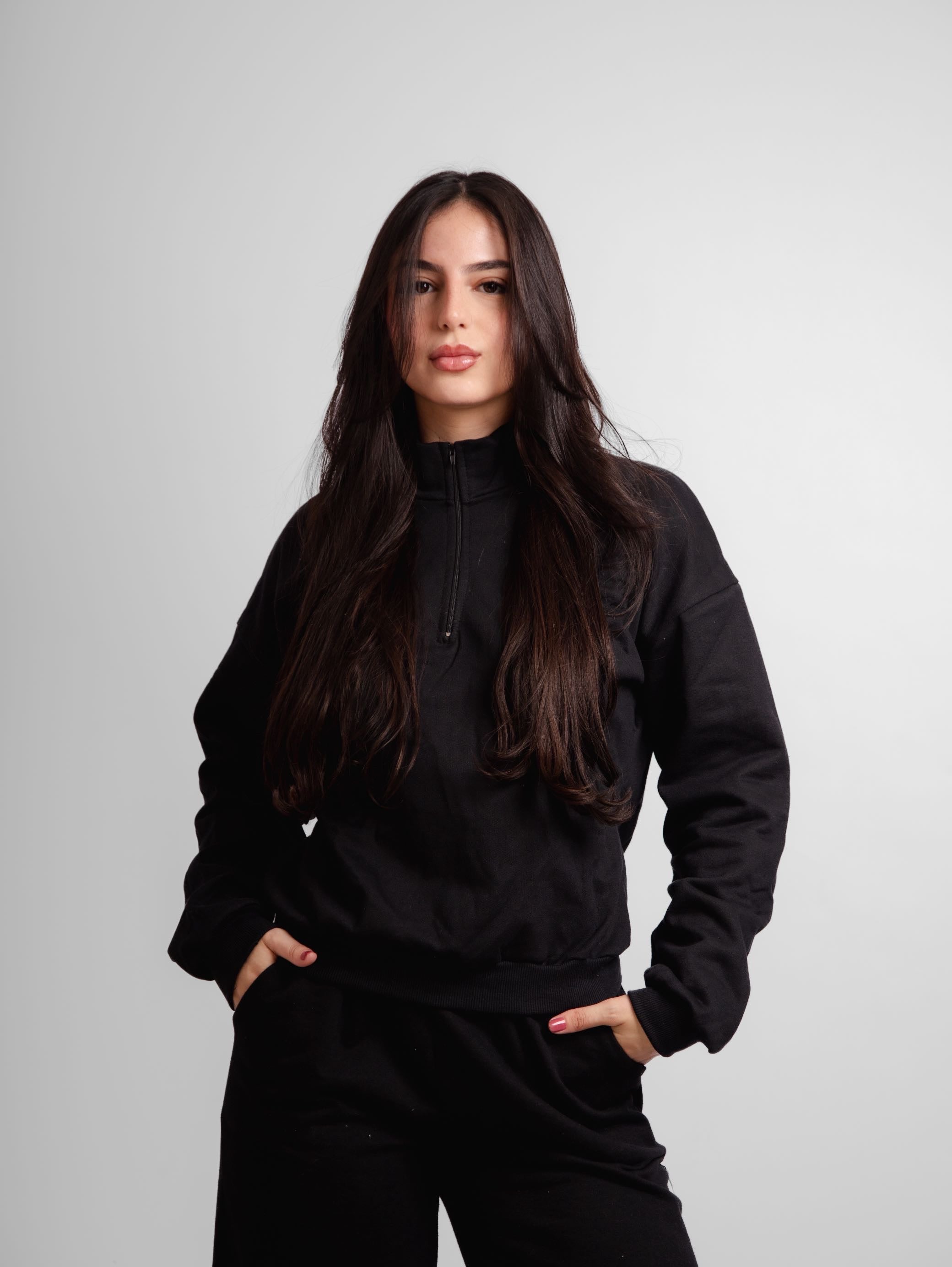 Blusão moletom half zip Brooklyn