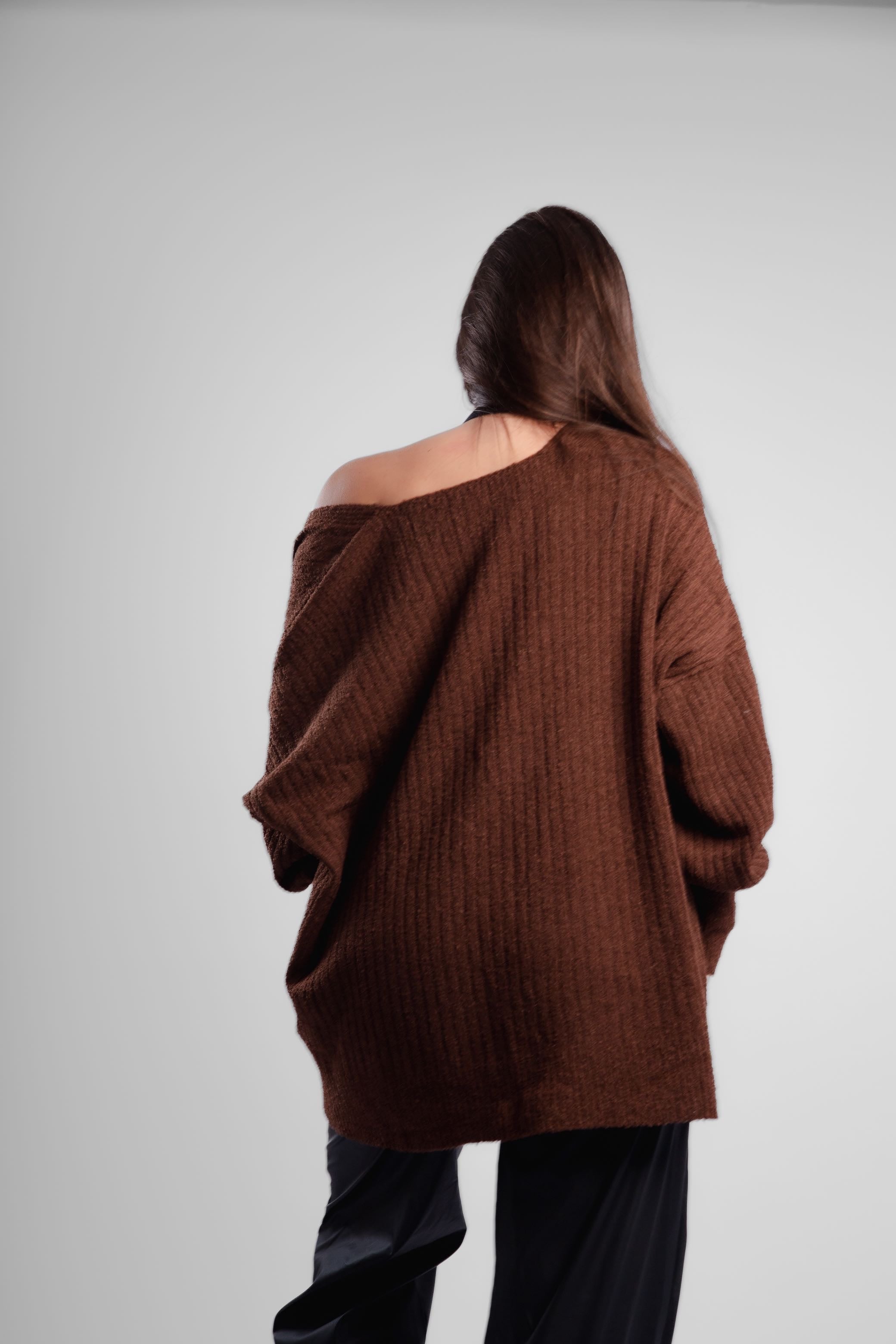 Cardigan fluido longo tricô Santiago