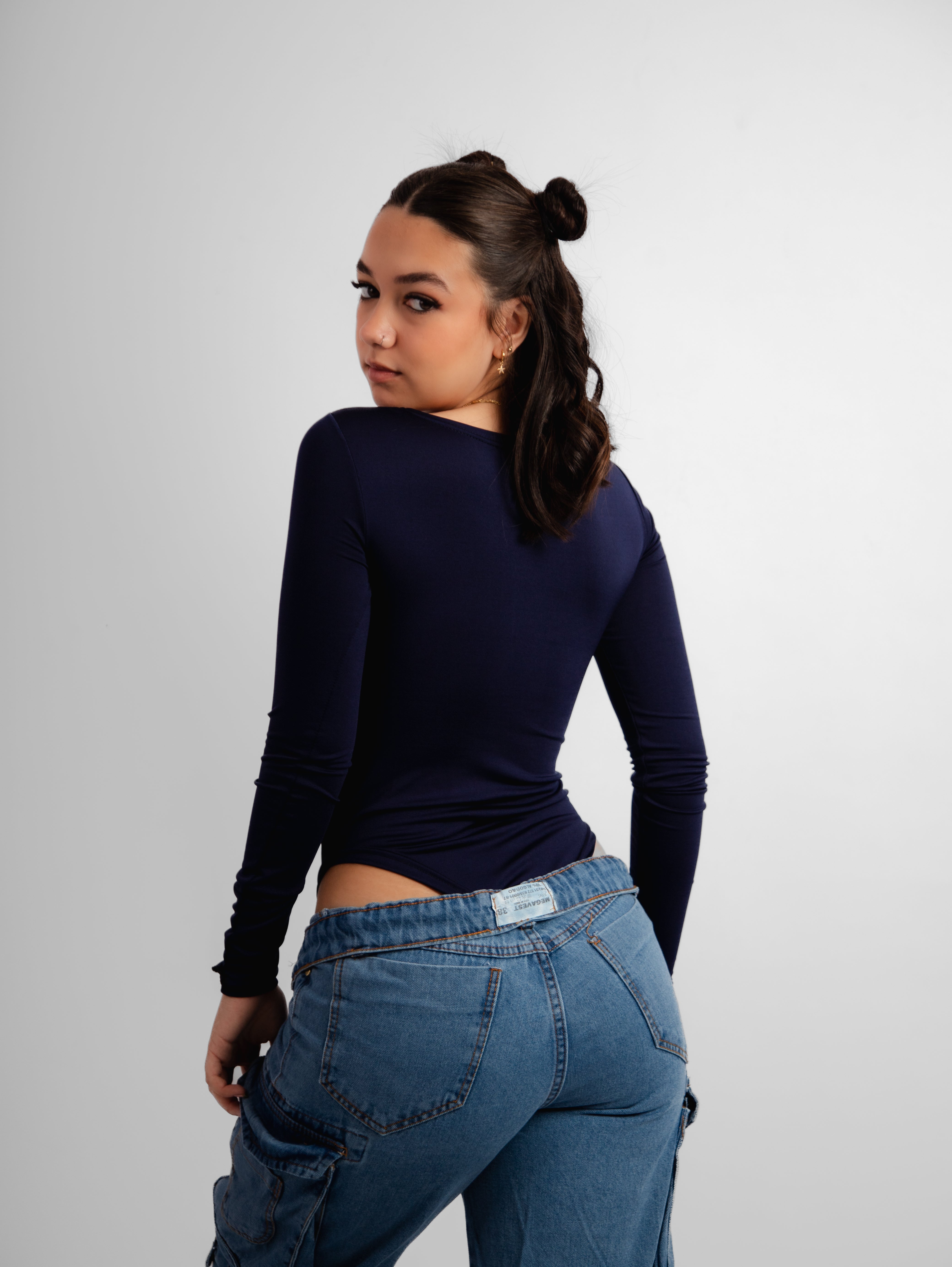 Body manga longa Jade