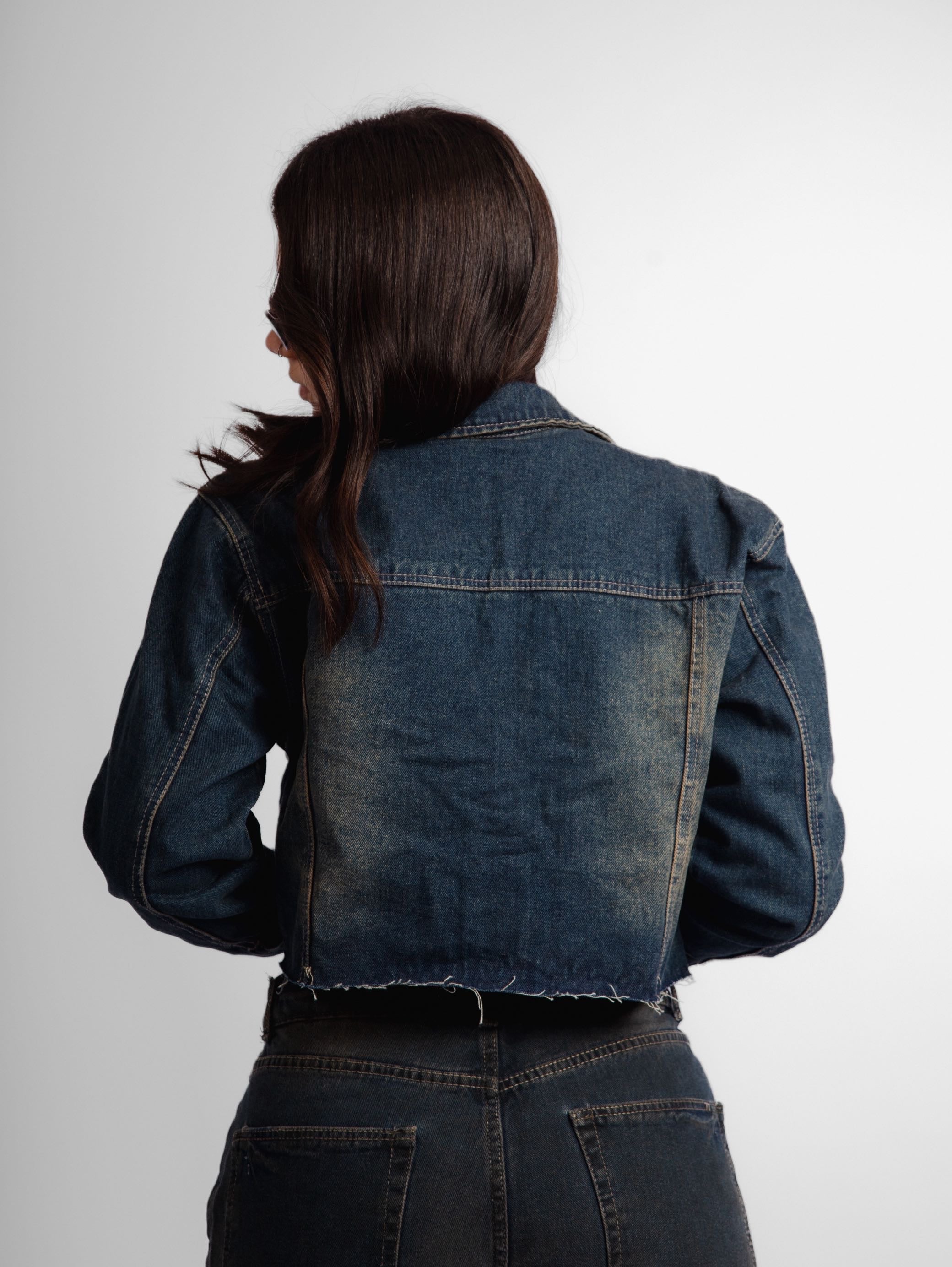 Jaqueta jeans cropped daze