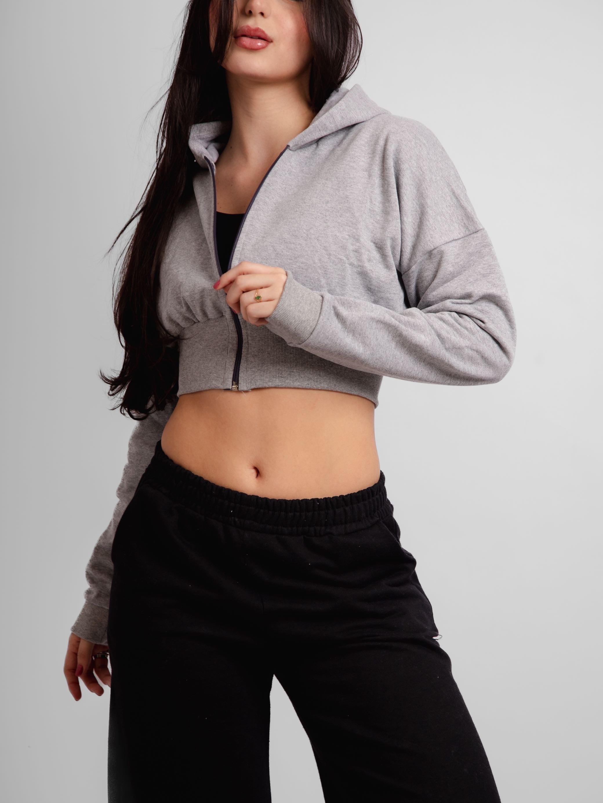 Jaqueta cropped moletom brooklyn