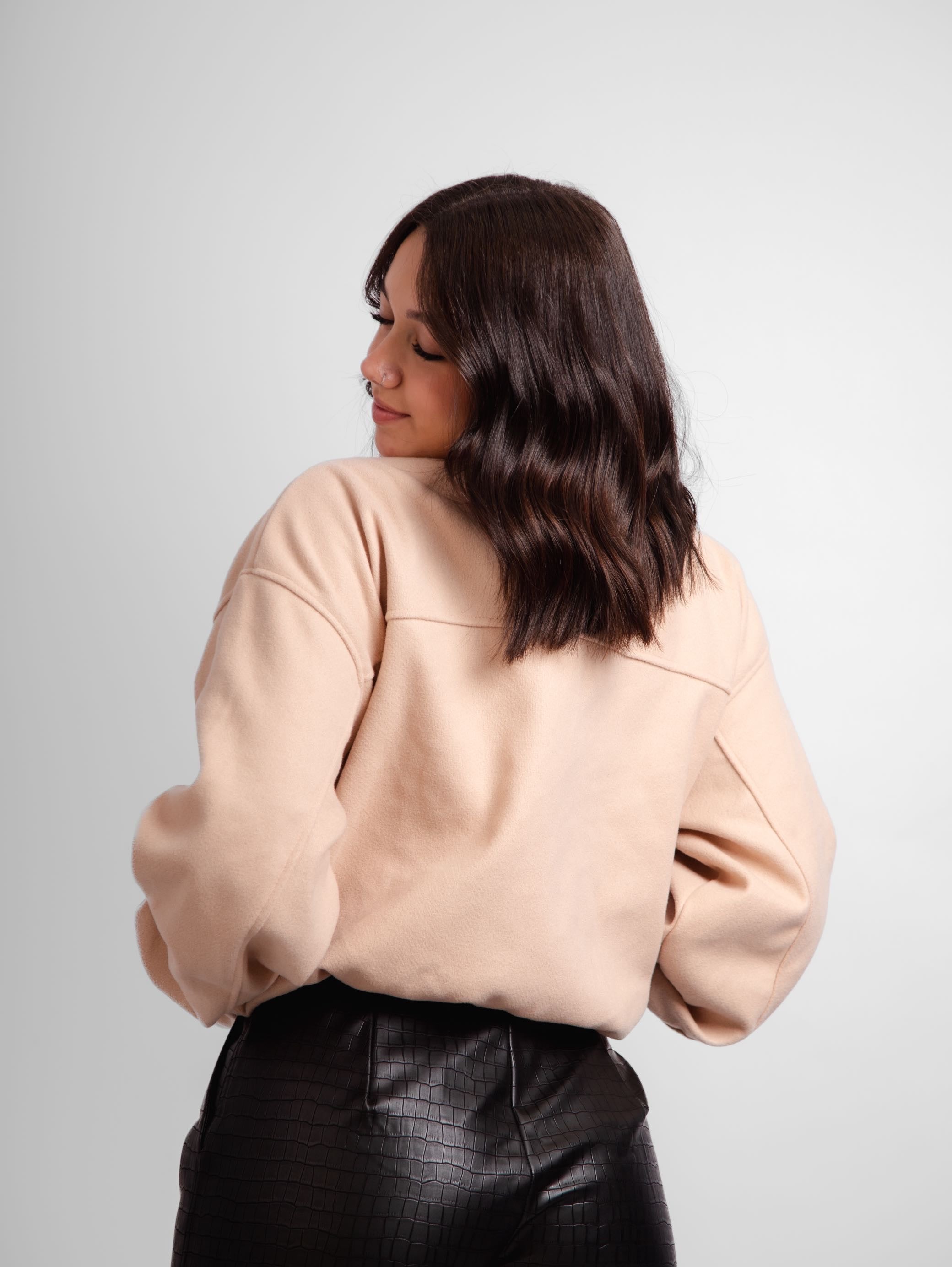 Jaqueta bomber de lã batida Sierra