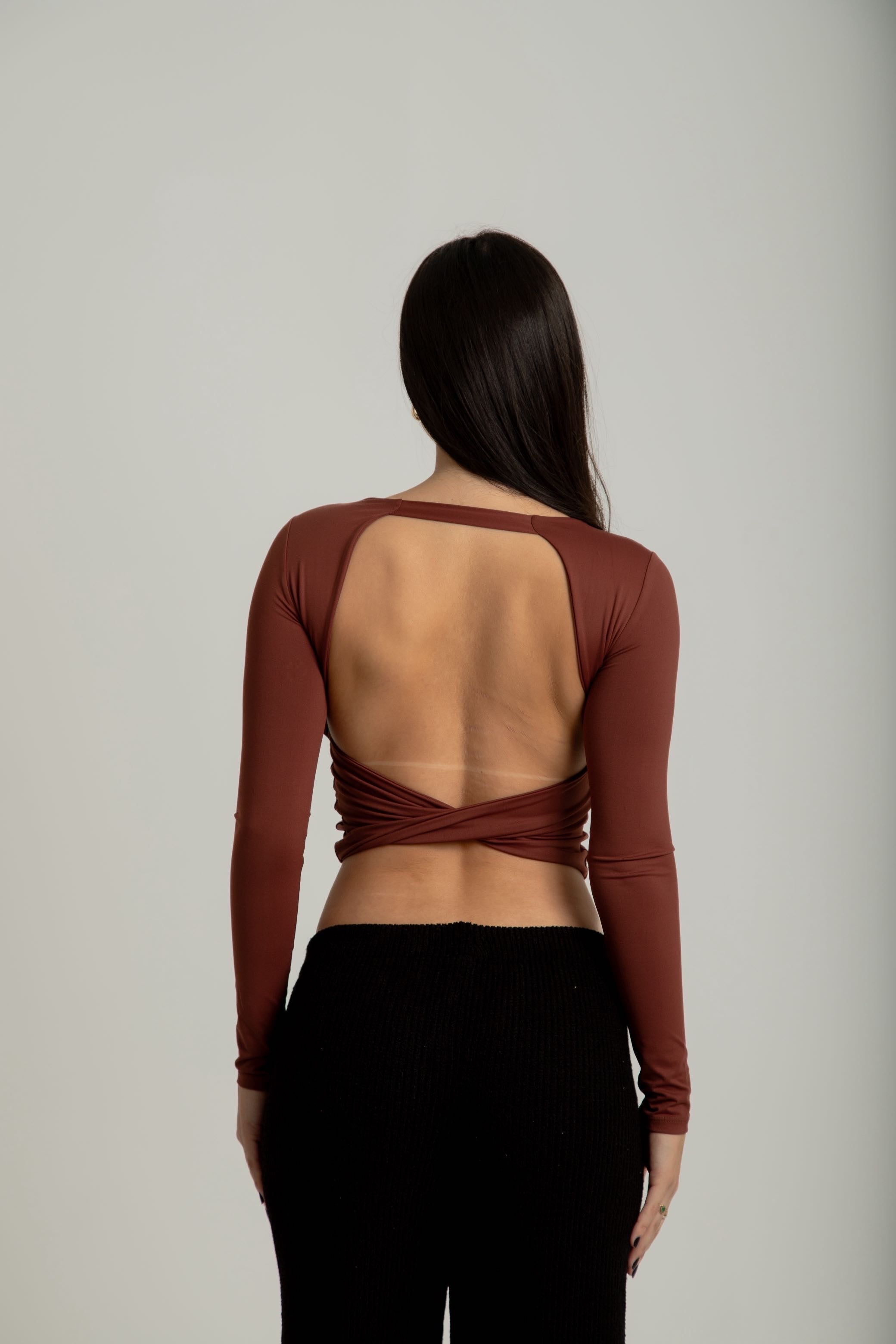 Top longo costas nuas Kiara