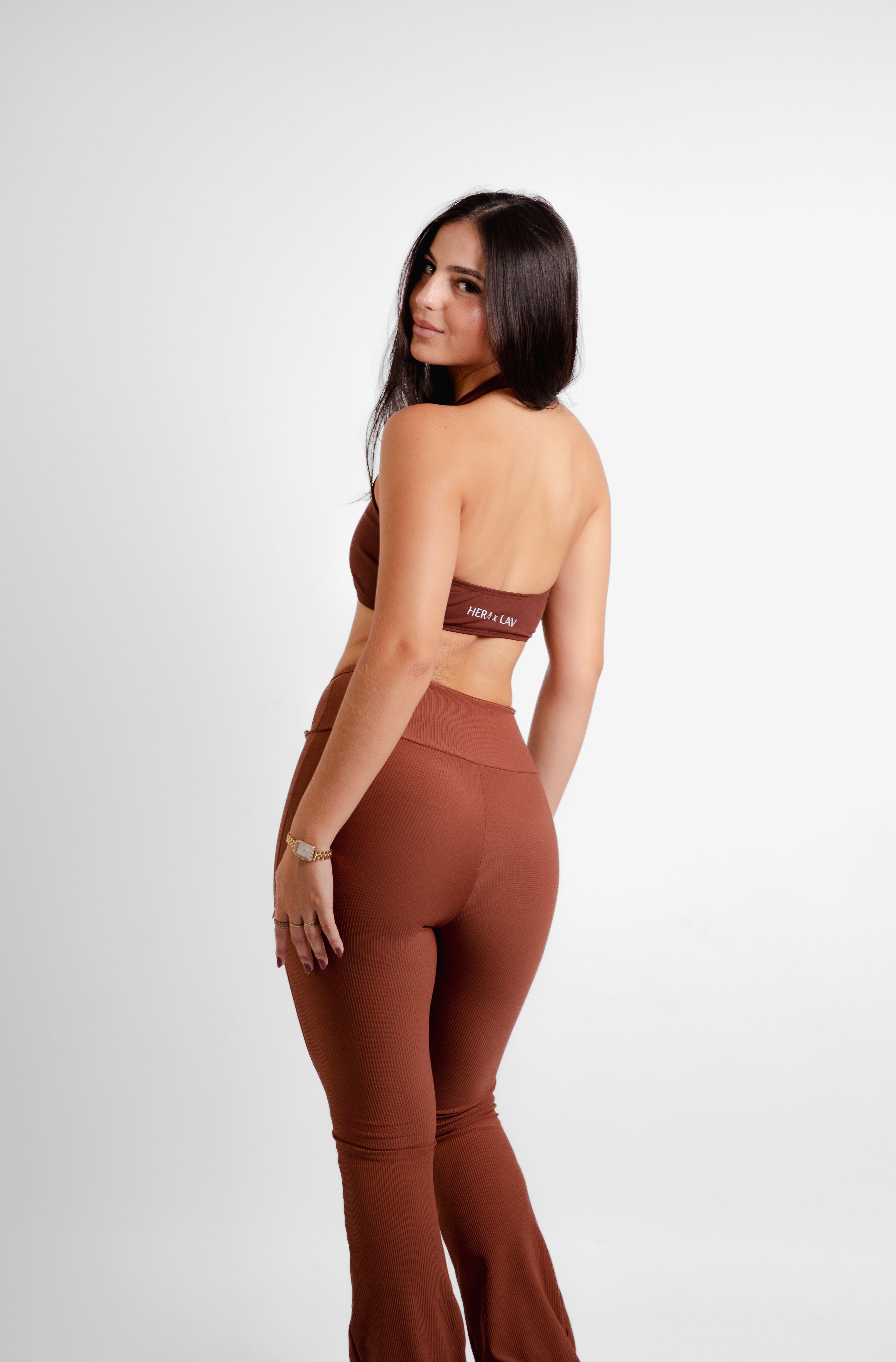 Calça flare canelada essential- sport