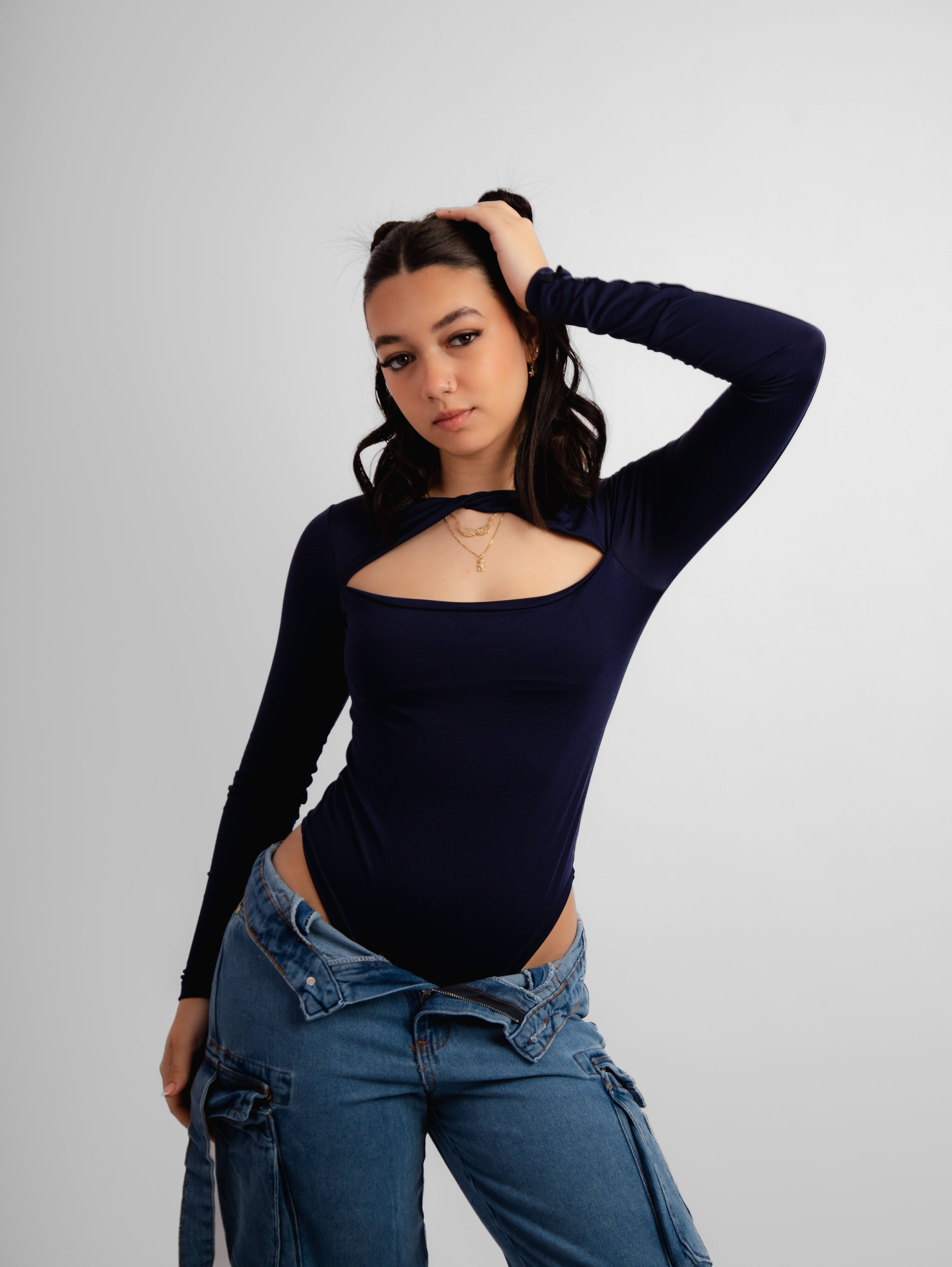 Body manga longa Jade