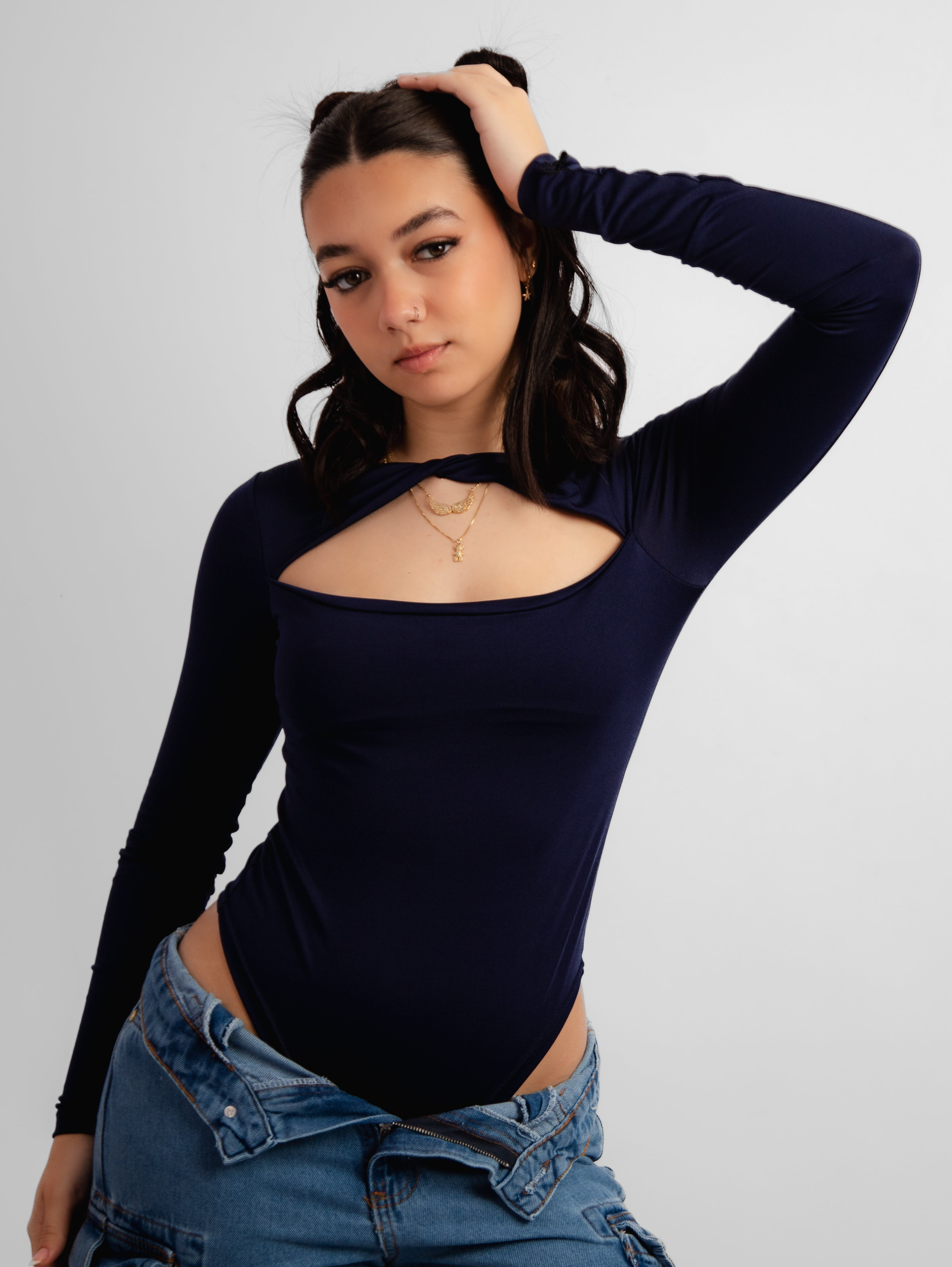 Body manga longa Jade